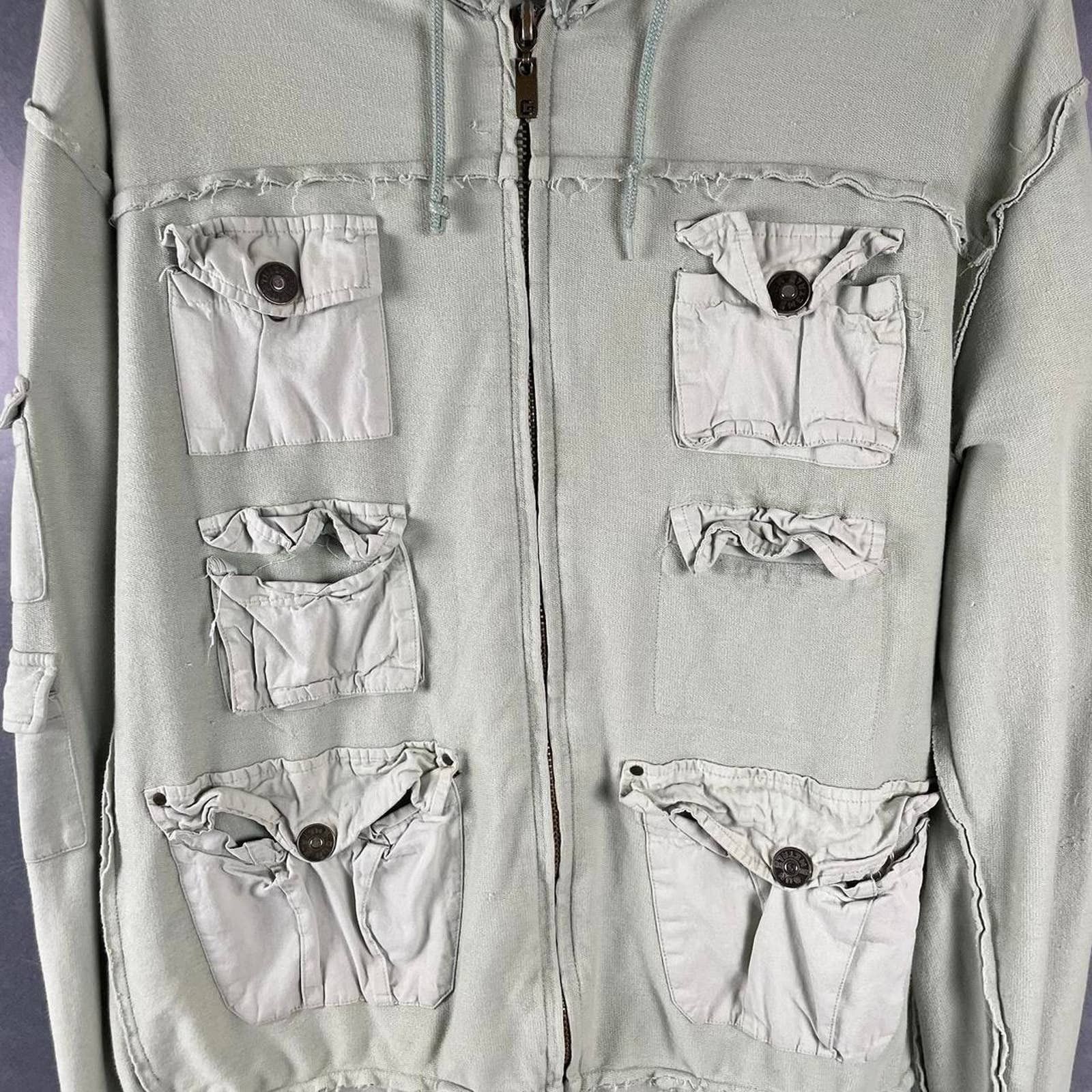 Black Label × Japanese Brand × Vintage Y2k cargo pocket zip up Size US XXL / EU 58 / 5 - 2 Thumbnail