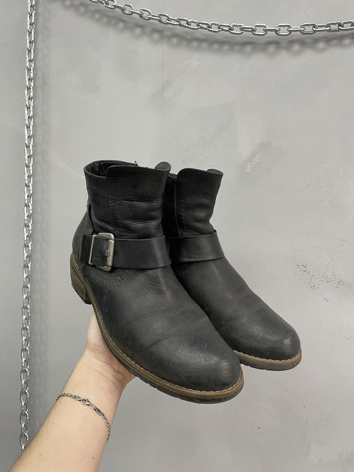 If Six Was Nine Rarr guidi style leather buckle boots hype Y2K style Size US 8 / EU 41 - 2 Thumbnail