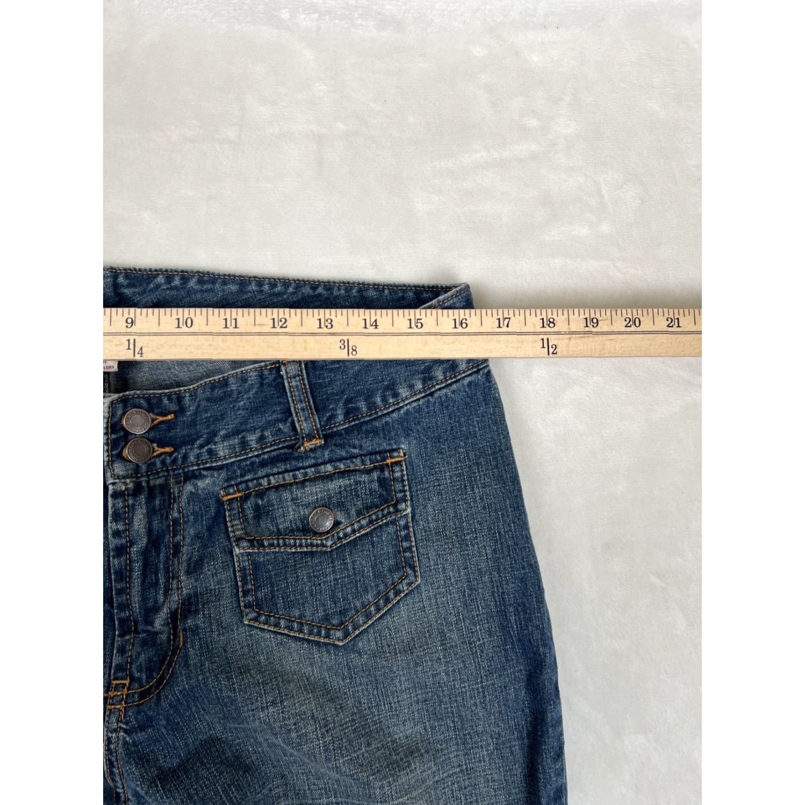 Abercrombie & Fitch VINTAGE Abercrombie & Fitch Bootcut Jeans Womens 10 Blue Medium Wash Denim Y2K Size 32" / US 10 / IT 46 - 5 Thumbnail