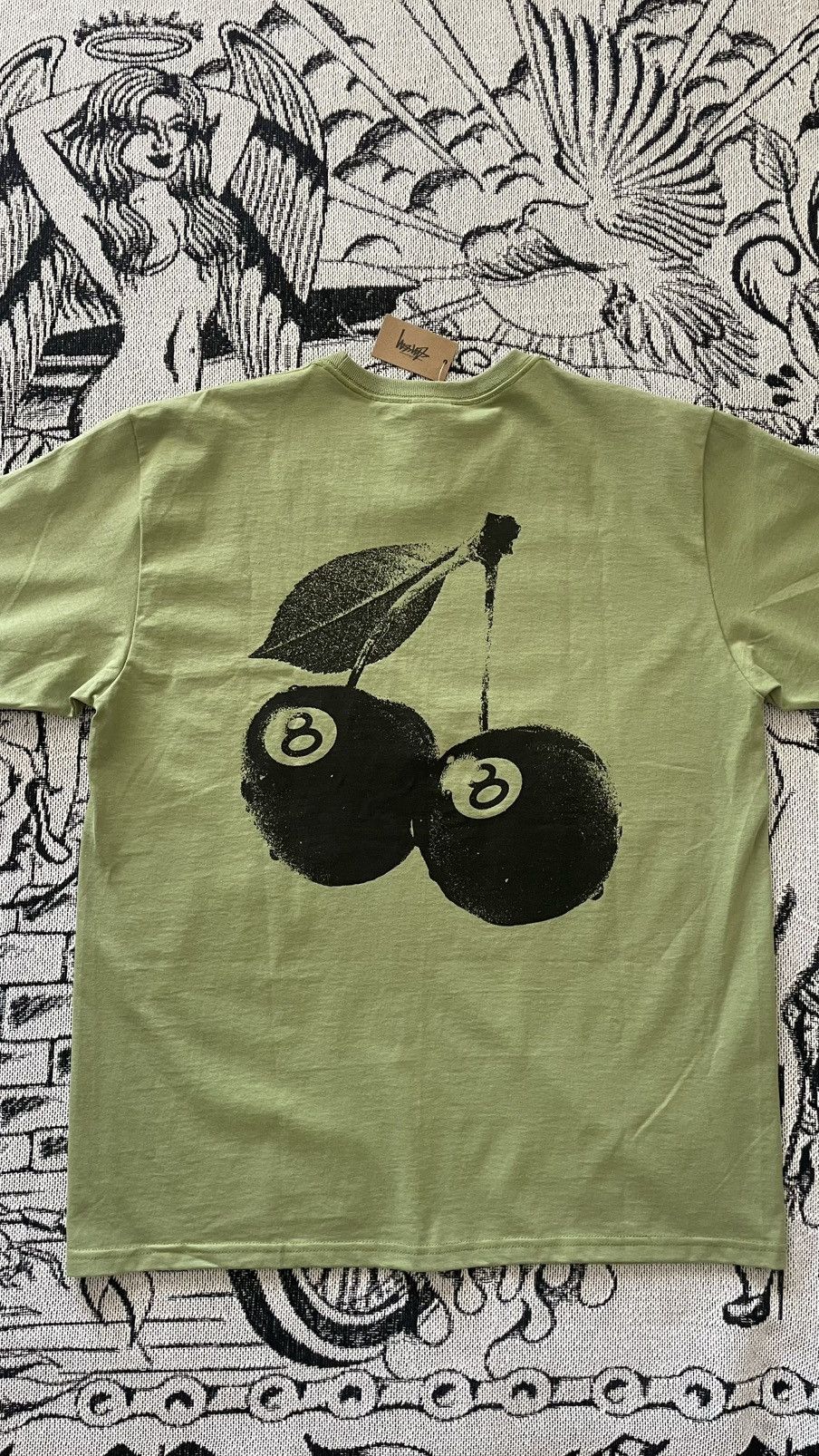 ★Stussy Cherries T-Shirt Moss★ Stussy Cherries Tee Moss Shop Authentic at SASOM