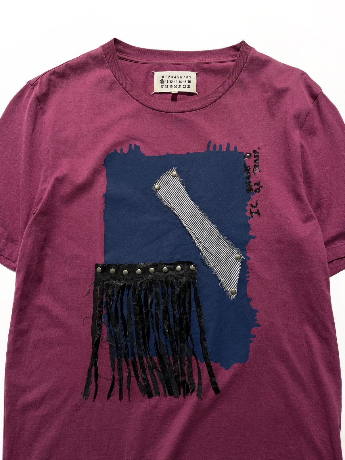 Maison Margiela Maison Martin Margiela Purple Artisanal Art Tee Size US M / EU 48-50 / 2 - 2 Thumbnail