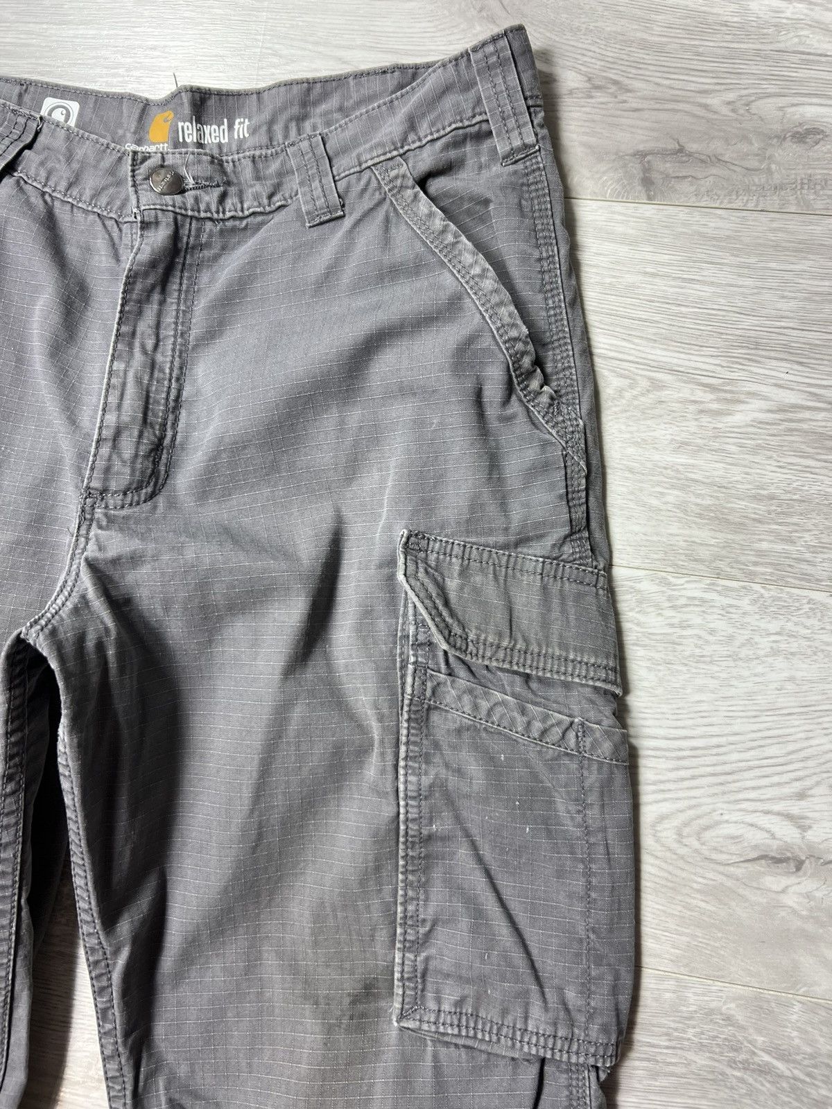 Carhartt × Vintage Carhartt Destroyed Cargo Baggy Pants Workwear Street Style Size US 33 - 16 Thumbnail