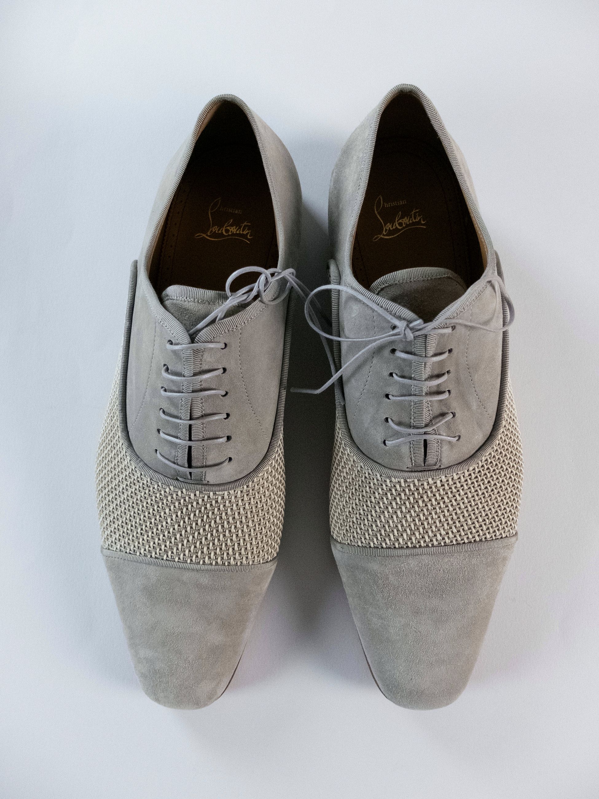 Christian Louboutin CHRISTIAN LOUBOUTIN Greggo beige lace-up Oxford dress shoes Size US 12 / EU 45 - 2 Thumbnail