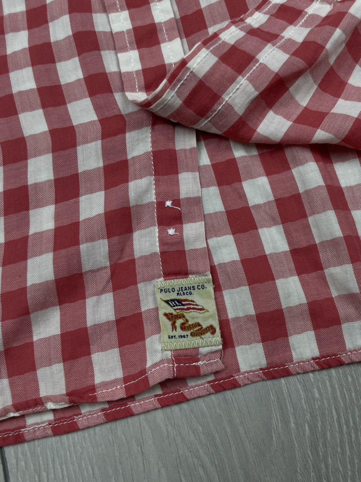 Polo Ralph Lauren Polo Jeans Co Ralph Lauren Men’s Shirts Size L Red White Size US L / EU 52-54 / 3 - 3 Thumbnail