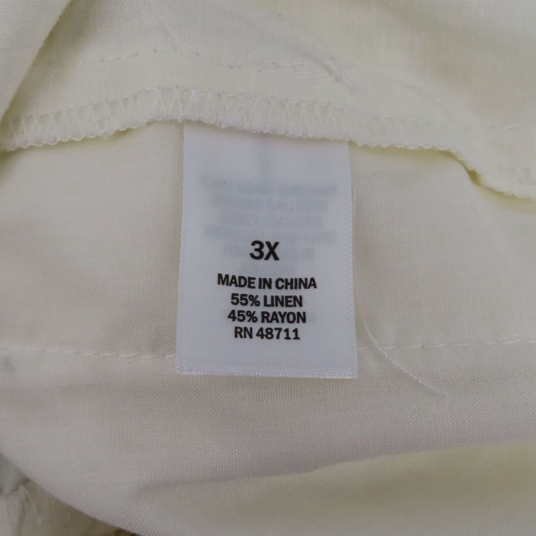 Vintage Ophelia Roe Womens Plus Size 3X White Ivory Linen Blend Paper Bag Shorts NEW Size 40" / US 18 - 6 Thumbnail