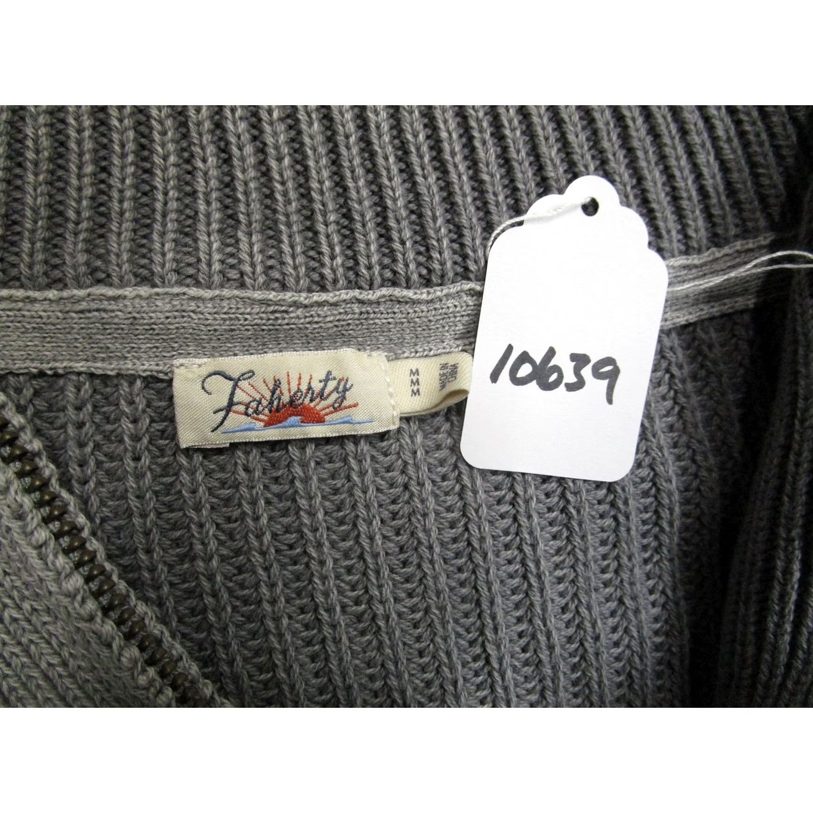 Faherty Faherty Sweater Women M Gray Quarter Zip Mock Neck Organic Cotton Pullover Knit Long Sleeve Raglan Logo Casual Travel 1/4 Zip Fall Winter Modern Size M / US 6-8 / IT 42-44 - 8 Thumbnail