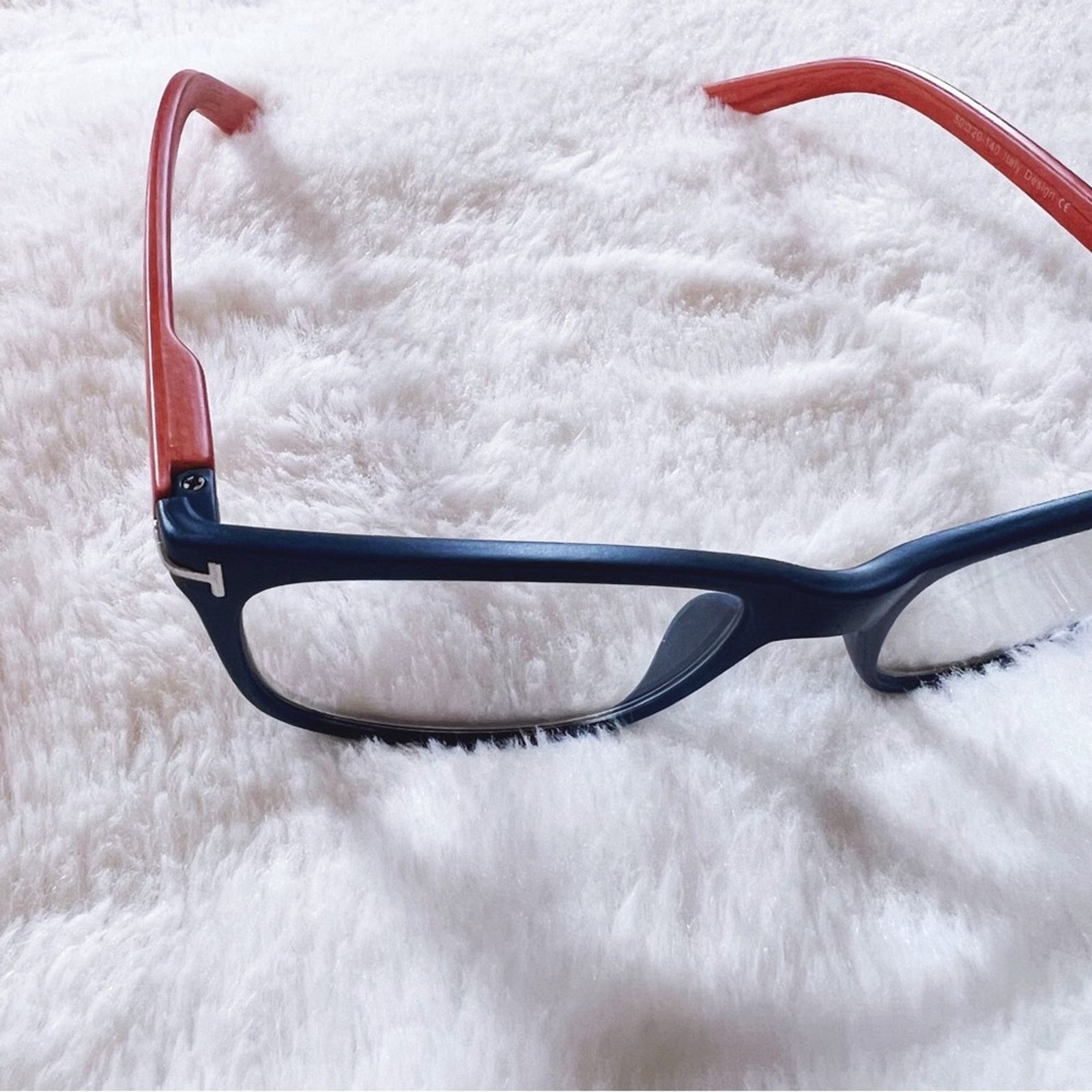 Other Olivia Blue with Orange Wood Reader Glasses Size ONE SIZE - 7 Thumbnail