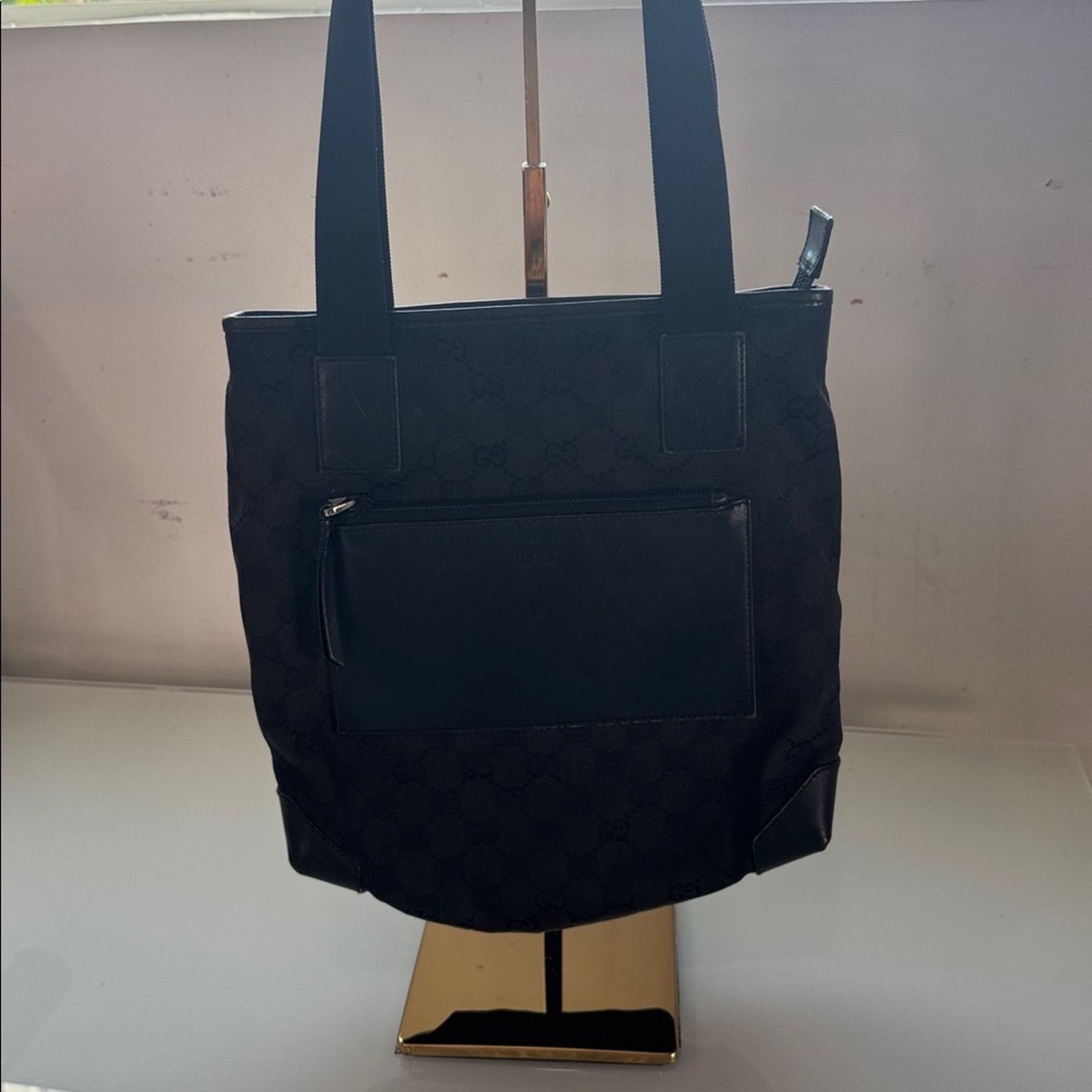 Gucci Vintage Gucci GG Canvas & Leather Shoulder Bag — Early 2000s Size ONE SIZE - 14 Thumbnail