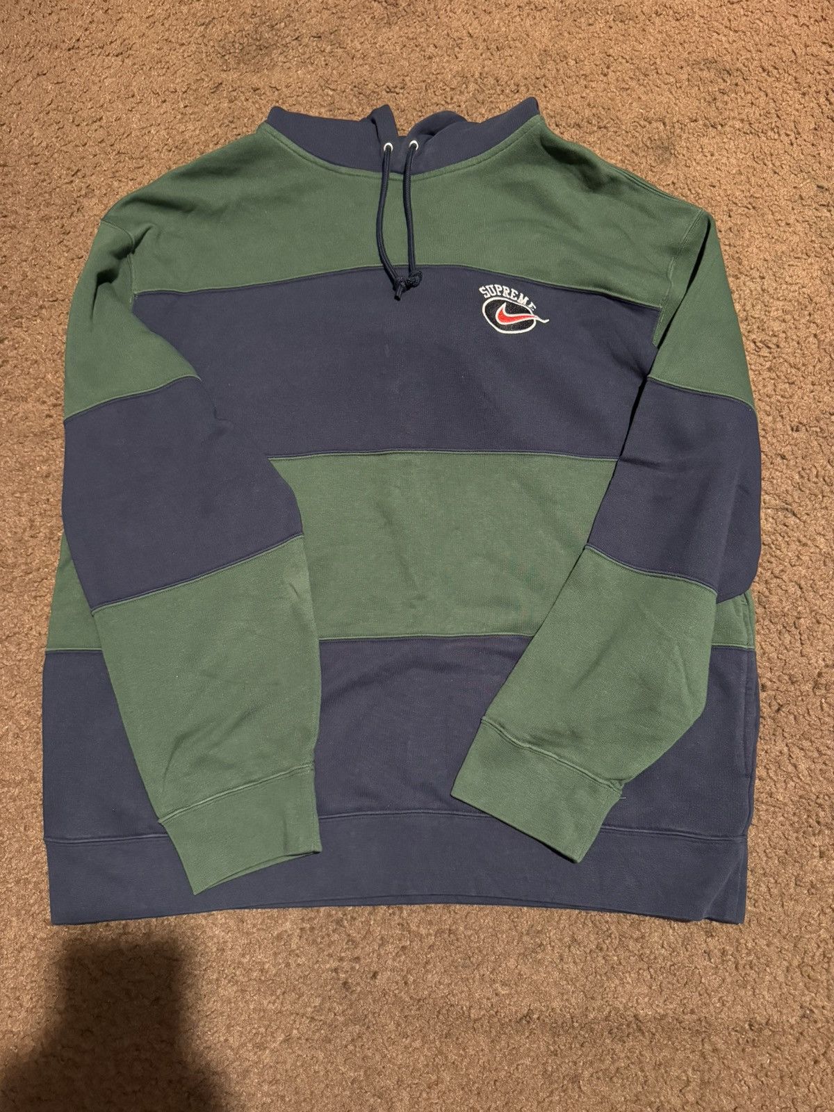 Nike Supreme Stripe Hoodie | Grailed 