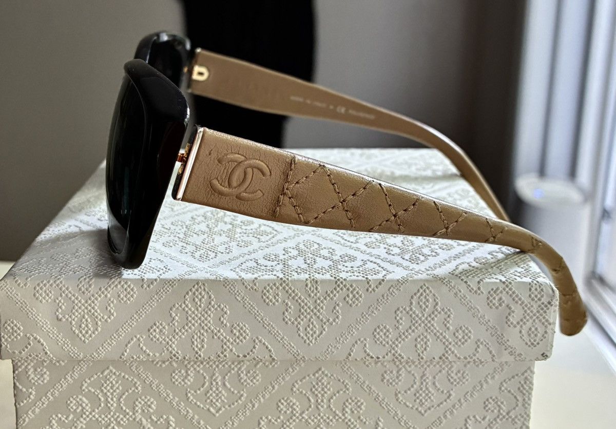 Chanel CHANEL 5201Q Oversize Quilted Leather Sunglasses Size ONE SIZE - 6 Thumbnail