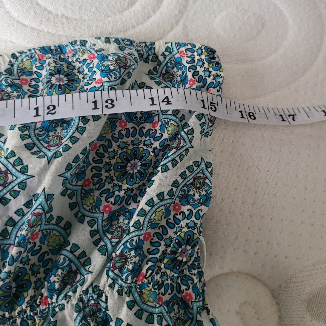 Other Vanity White Paisley Long Strapless Button Down Top - Large Size L / US 10 / IT 46 - 5 Thumbnail