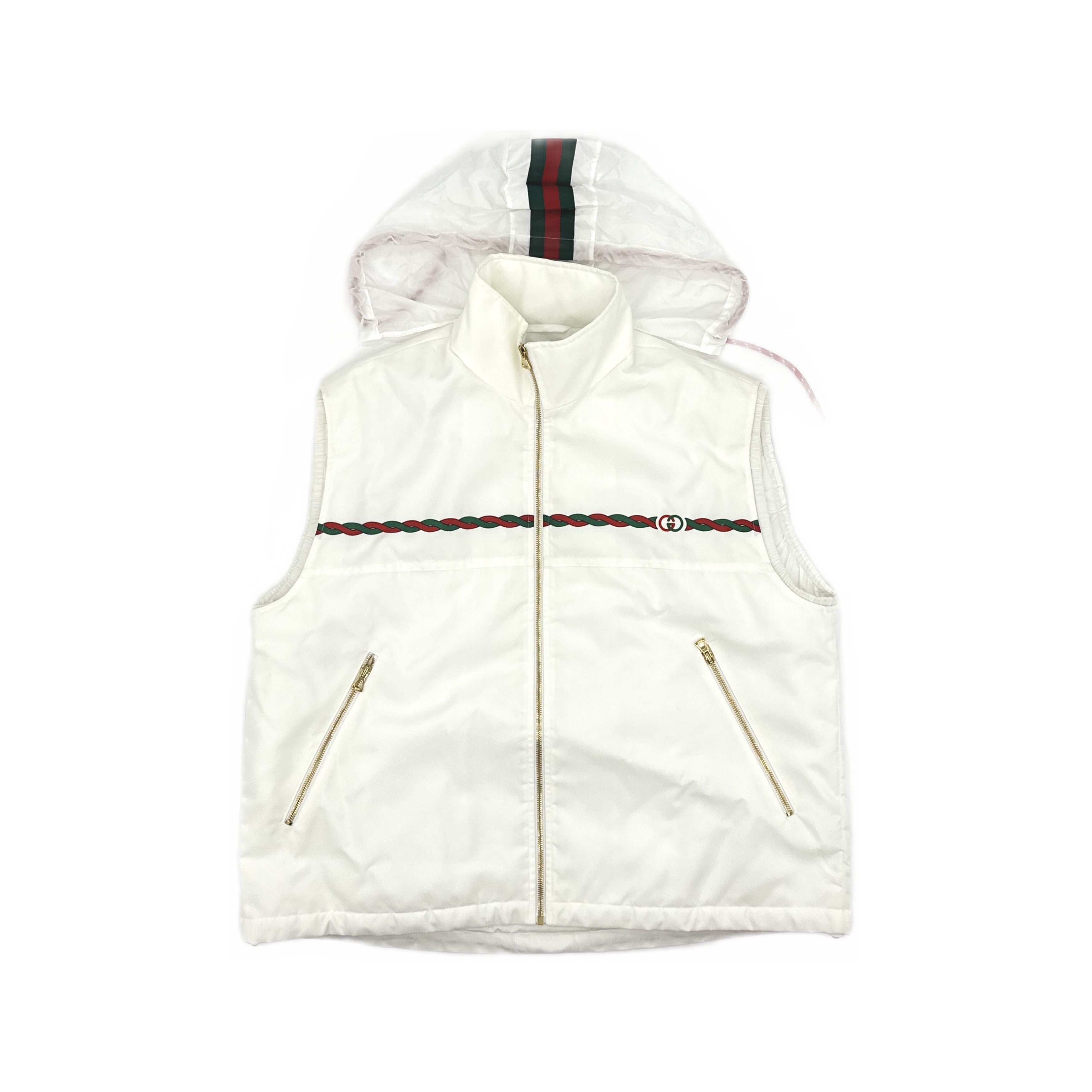 Gucci Gucci Logo Zip Hooded Vest Size S Size US S / EU 44-46 / 1 - 1 Thumbnail