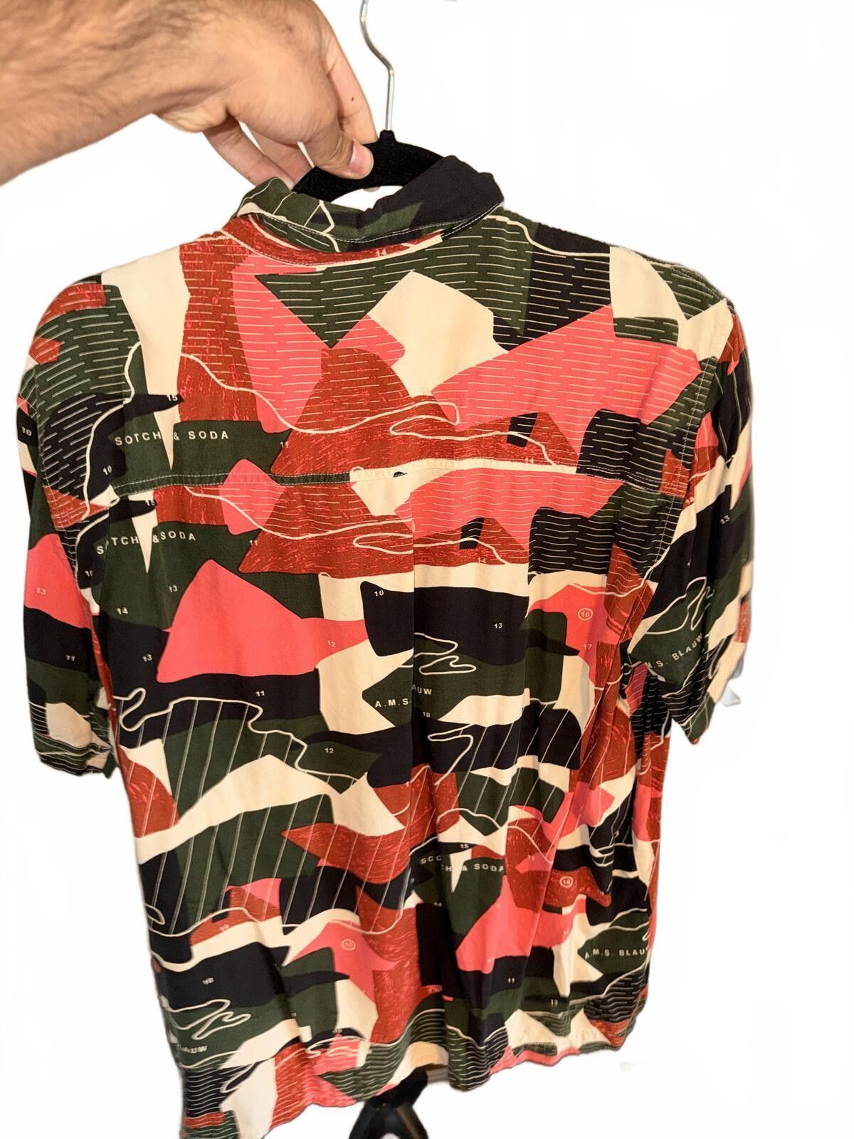 Scotch & Soda Scotch & Soda Men's Short Sleeve Button-Up Shirt Large Size ONE SIZE - 3 Thumbnail