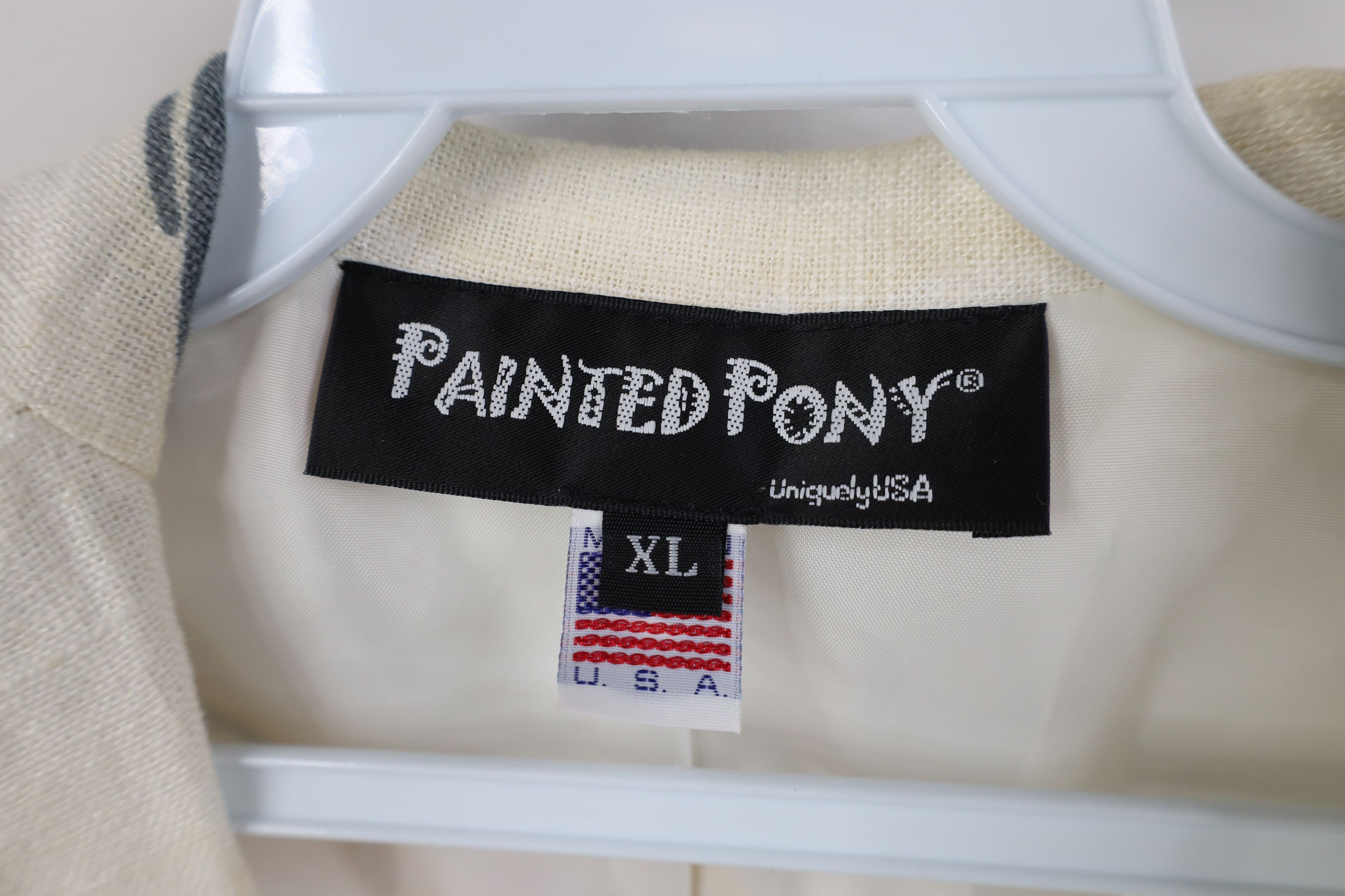 Vintage Vintage 90s Painted Pony Bird Open Front Blazer Jacket USA Size XL / US 12-14 / IT 48-50 - 10 Thumbnail