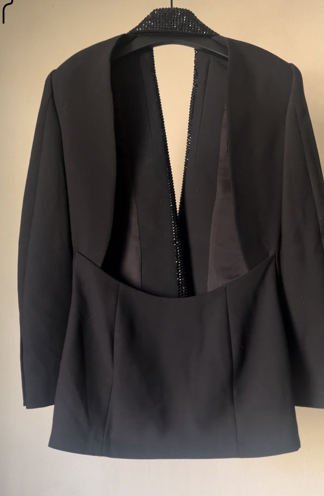 Area open-back tuxedo minidress Size S / US 4 / IT 40 - 7 Thumbnail