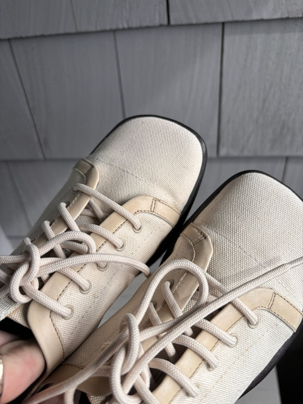 Prada × Vintage 2000s Prada Shoes Vintage Square Toe Sport Canvas 90s 3864 Size US 7 / IT 37 - 13 Thumbnail