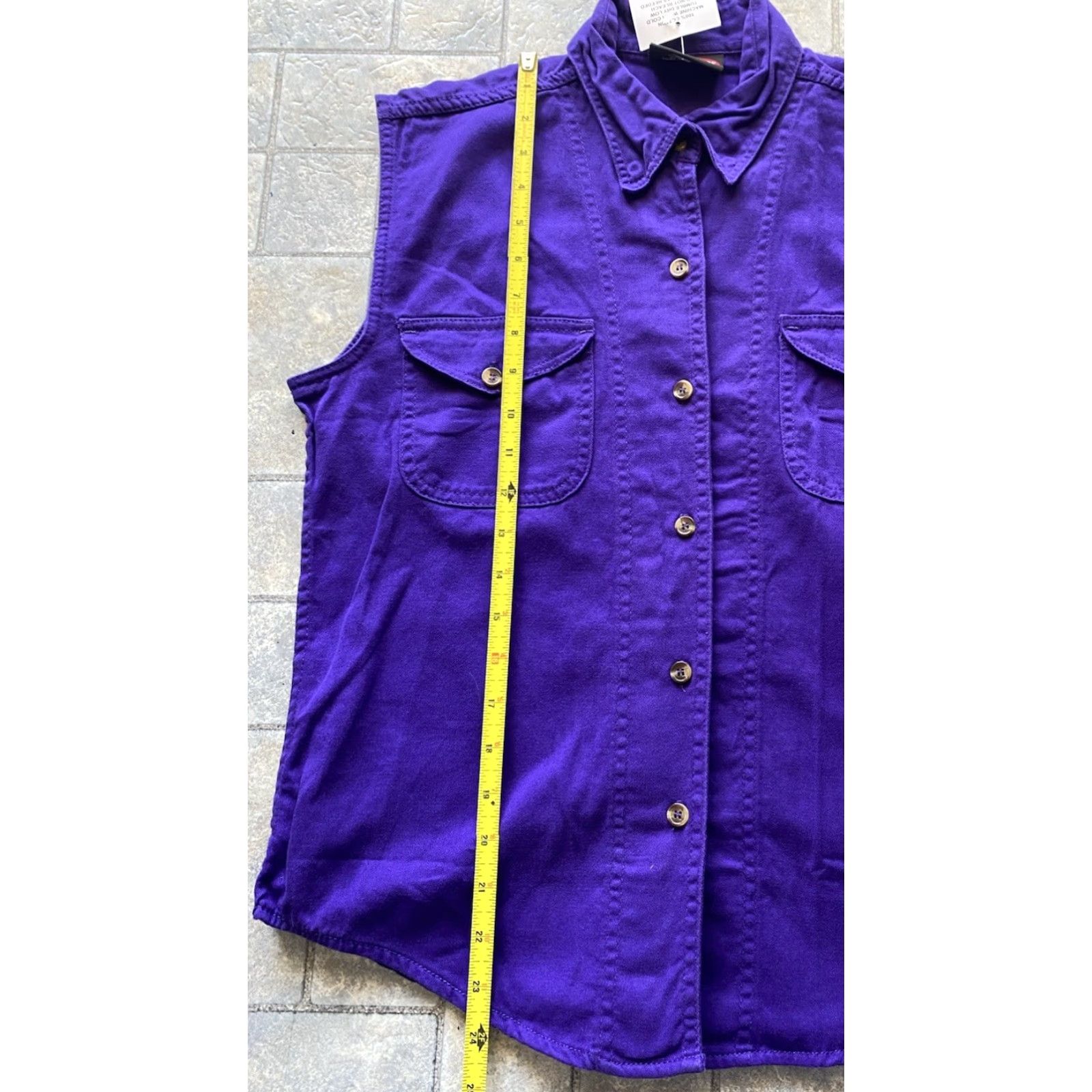 Vintage NWT Biker's Edge WOMENS MEDIUM Vest Button Up Snap Collar Purple/Pink Sturgis 2024 South Dakota Rally Rose Floral Canvas Cotton Size M / US 6-8 / IT 42-44 - 7 Thumbnail