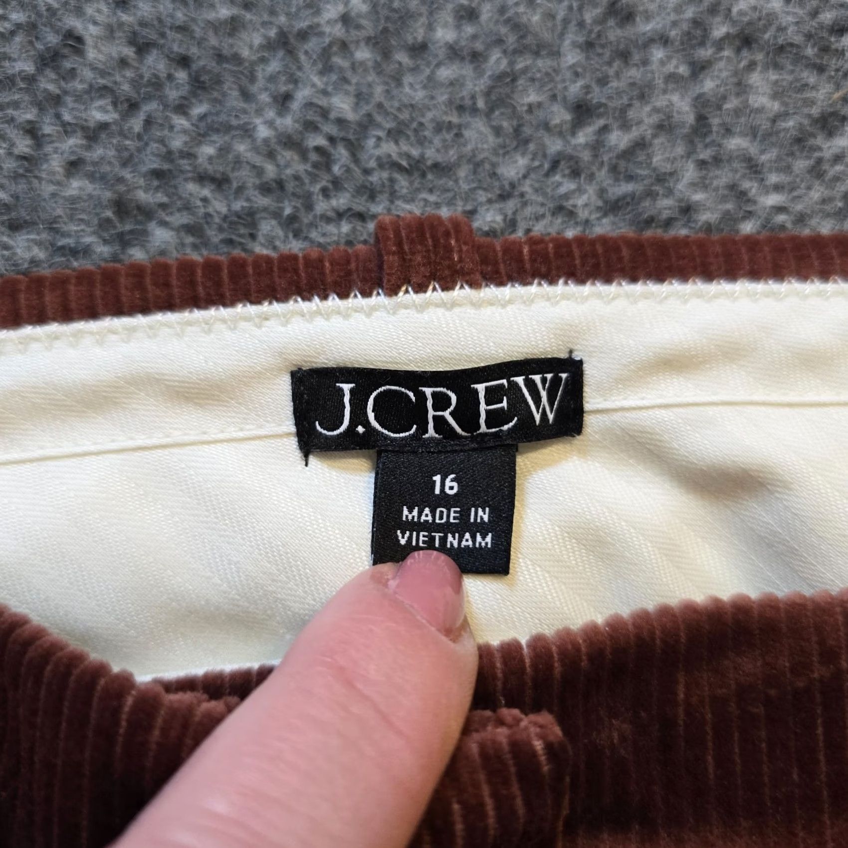 J.Crew J.CREW Pants Womens Size 16 Brown Corduroy Wide Leg Flat Front Casual Ankle Winter Fall Spring Summer Regular Mens? Womens Size 38" / US 16 / IT 52 - 4 Thumbnail