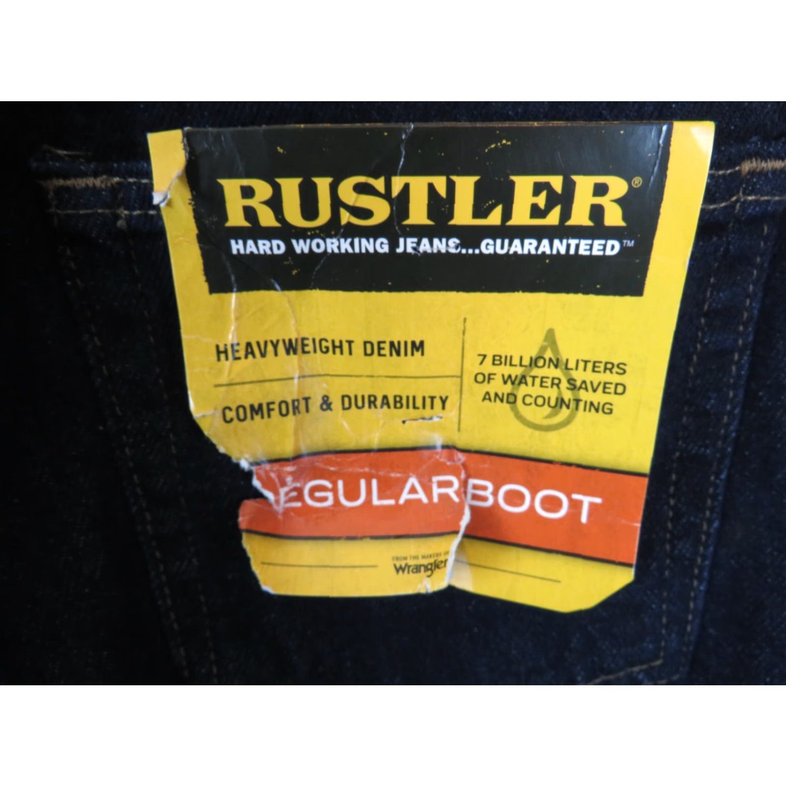Vintage VINTAGE Rustler 29X30 Regular Fit Work Pants NOS Denim Blue Mens Jeans Boots 29x30 NWT Regular Size US 29 - 2 Thumbnail