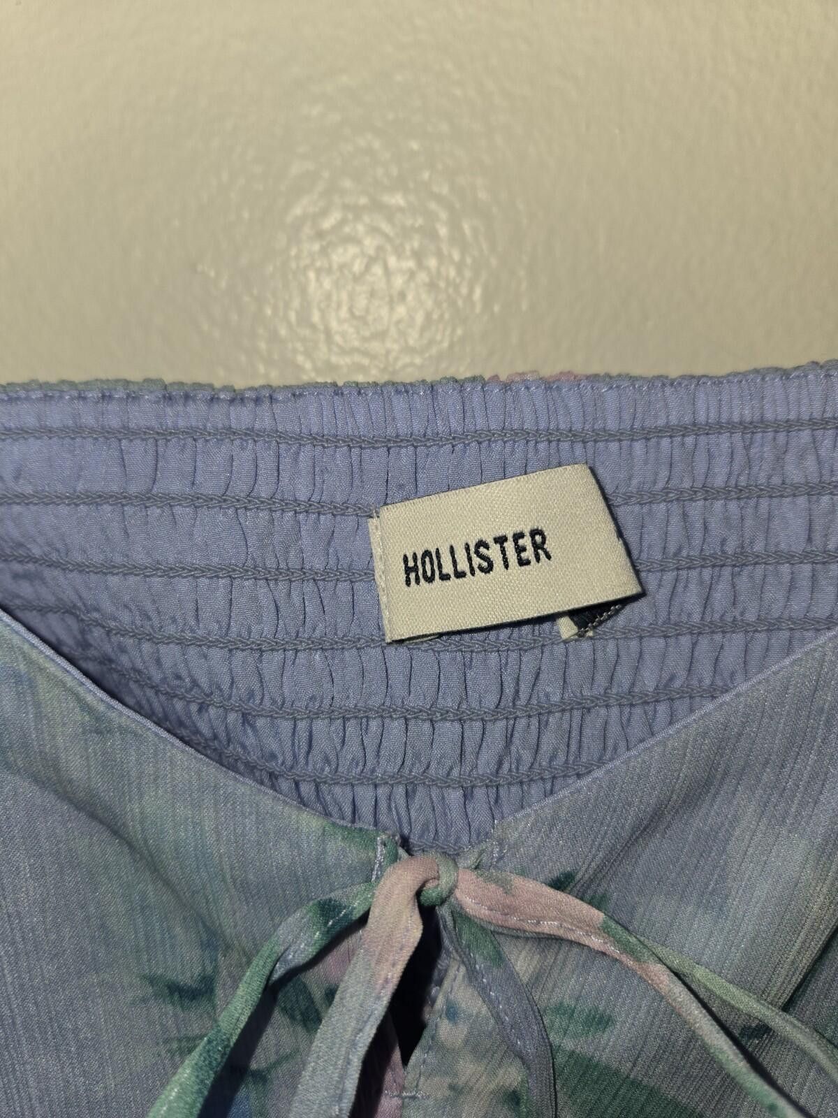 Hollister Hollister Floral Babydoll Dress Blue Purple Chiffon Tiered Size L / US 10 / IT 46 - 3 Thumbnail