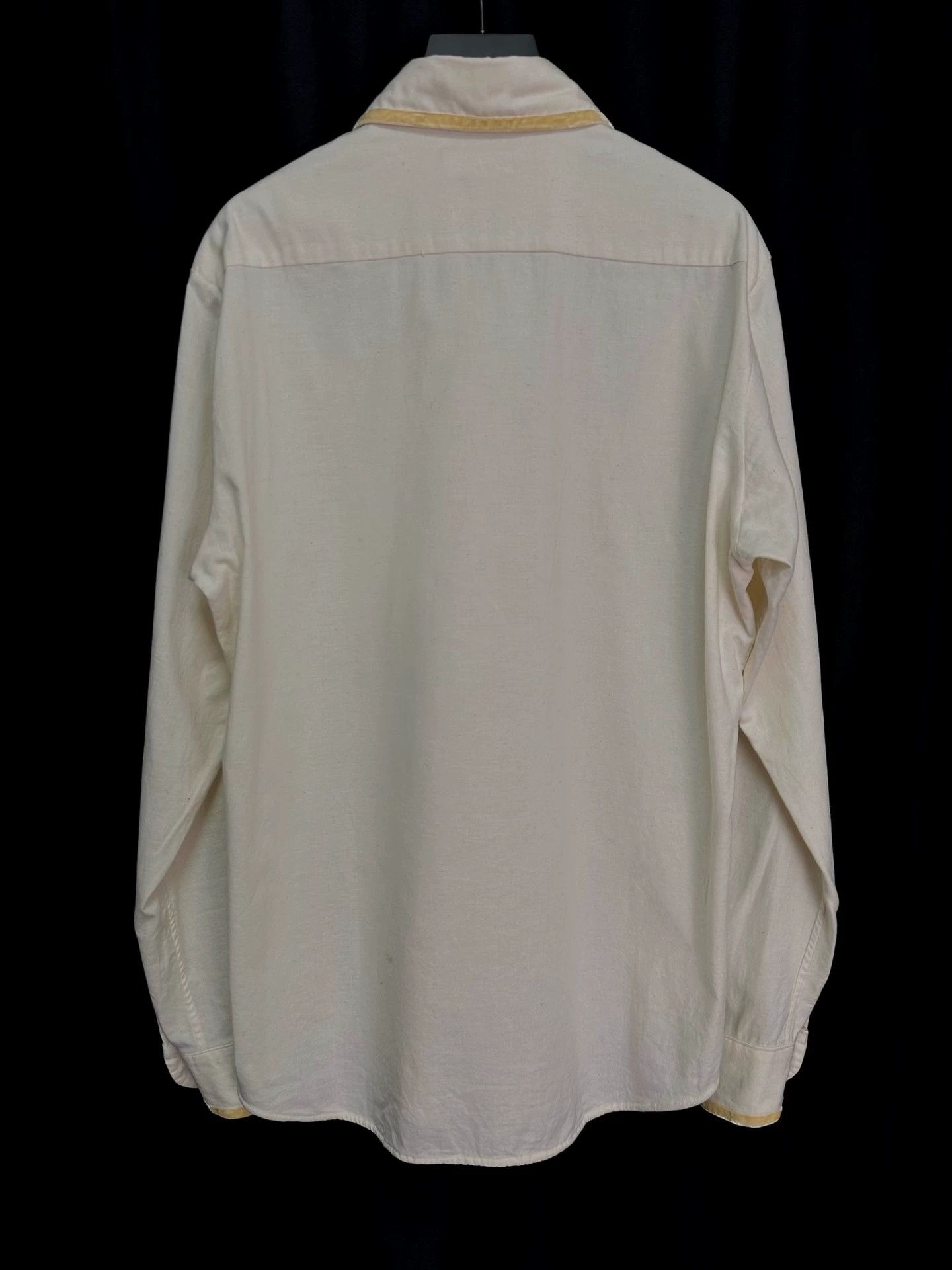 Other MANURE OF DRAWS 1920s Round Collar Velvet Linen Shirt Size US S / EU 44-46 / 1 - 3 Thumbnail