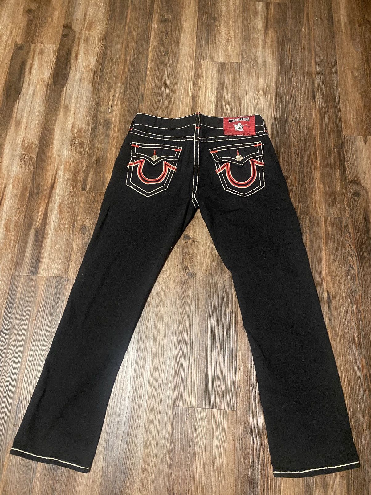 image of True Religion Super T Ricky Relaxed Straight in Black, Men's (Size 36)