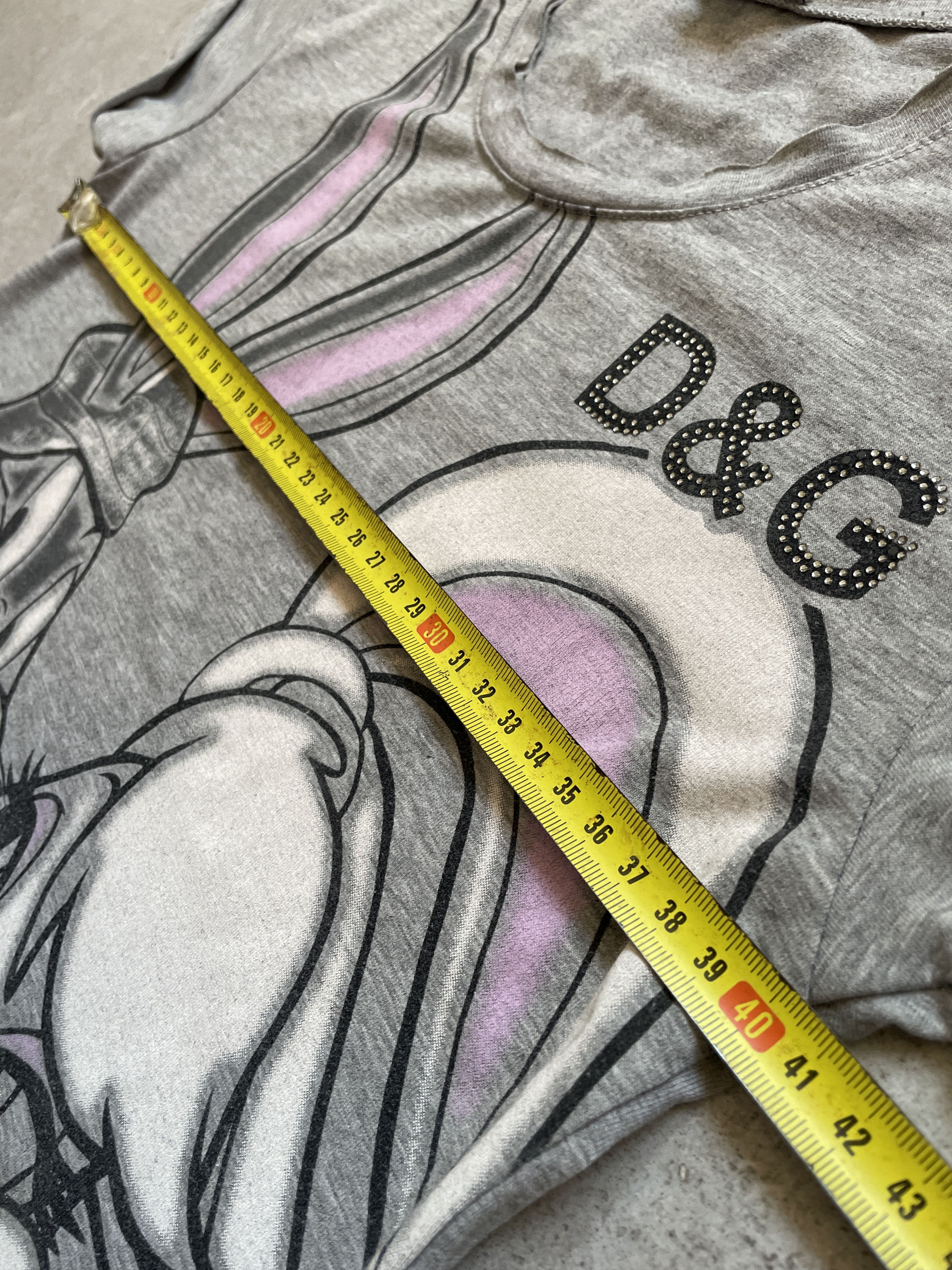 Dolce & Gabbana DOLCE AND GABBANA D&G GREY LOONEY TUNES LOLA BUGS CROP TEE Size S / US 4 / IT 40 - 7 Thumbnail