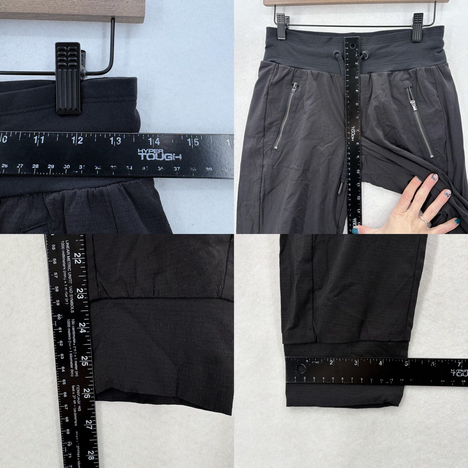 Athleta VINTAGE Athleta Trekkie North Jogger Pants Womens 0 Black Stretch Pockets Hiking Travel Size 25" / US 0 / IT 36 - 8 Thumbnail