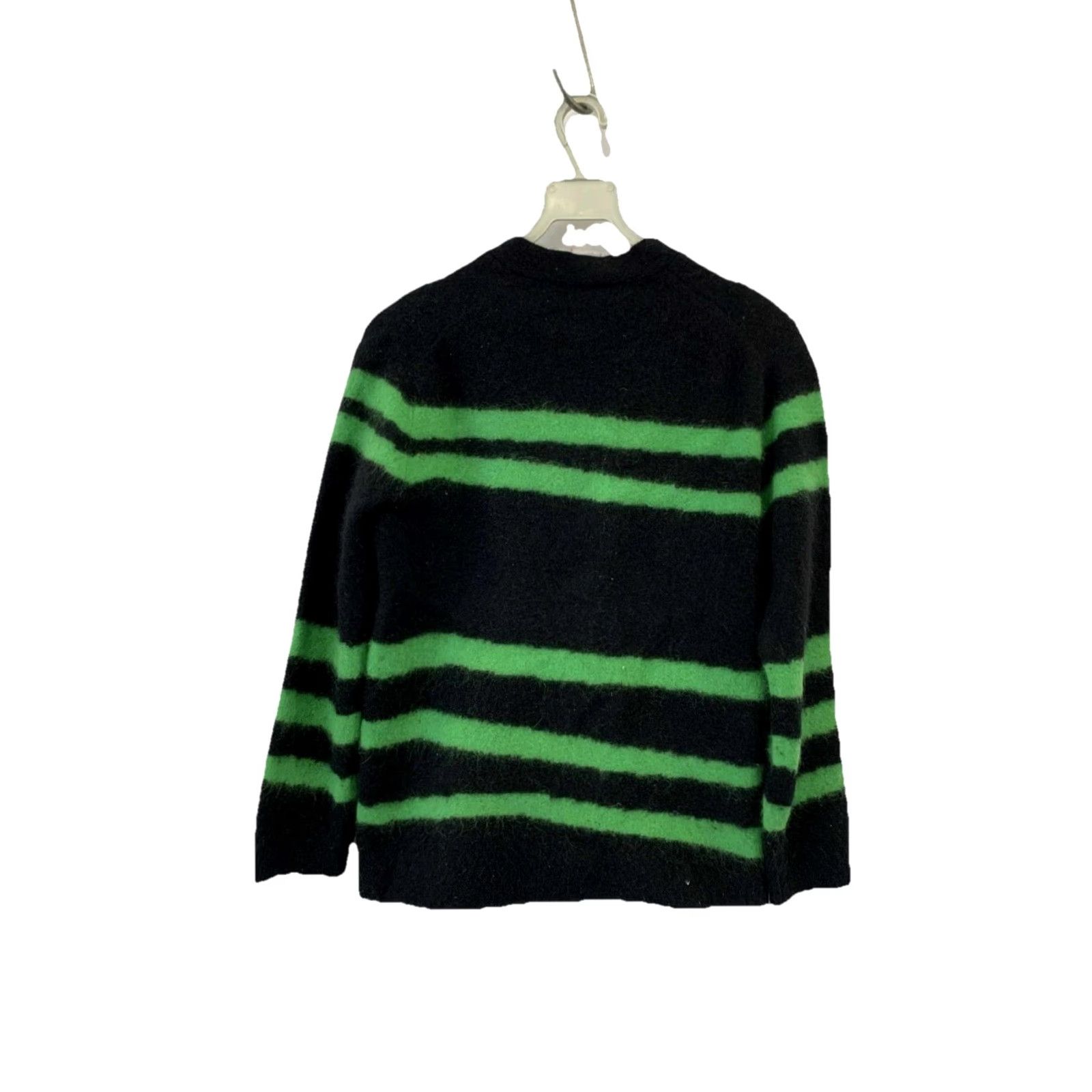 Marc by Marc Jacobs Marc by Marc Jacobs Cardigan Sweater Striped Black Fuzzy Knit Size M Womens Logo Pattern Vintage? Size M / US 6-8 / IT 42-44 - 2 Thumbnail