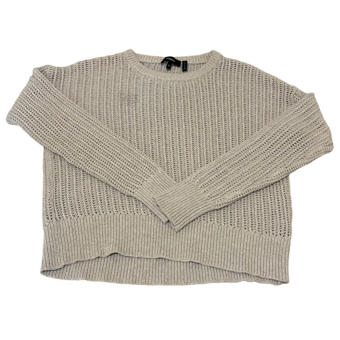 Theory Theory Sweater Women Medium Gray Arshan Open Knit Cropped Size M / US 6-8 / IT 42-44 - 1 Thumbnail