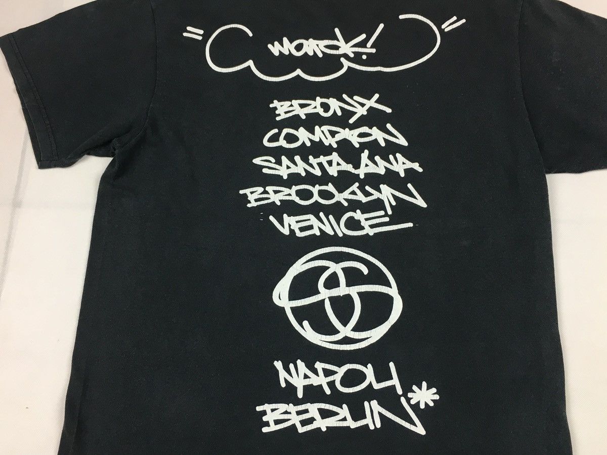 Stussy × Vintage 90s Stussy World Tour Fuzzy Double Sided Printed Size US M / EU 48-50 / 2 - 4 Thumbnail