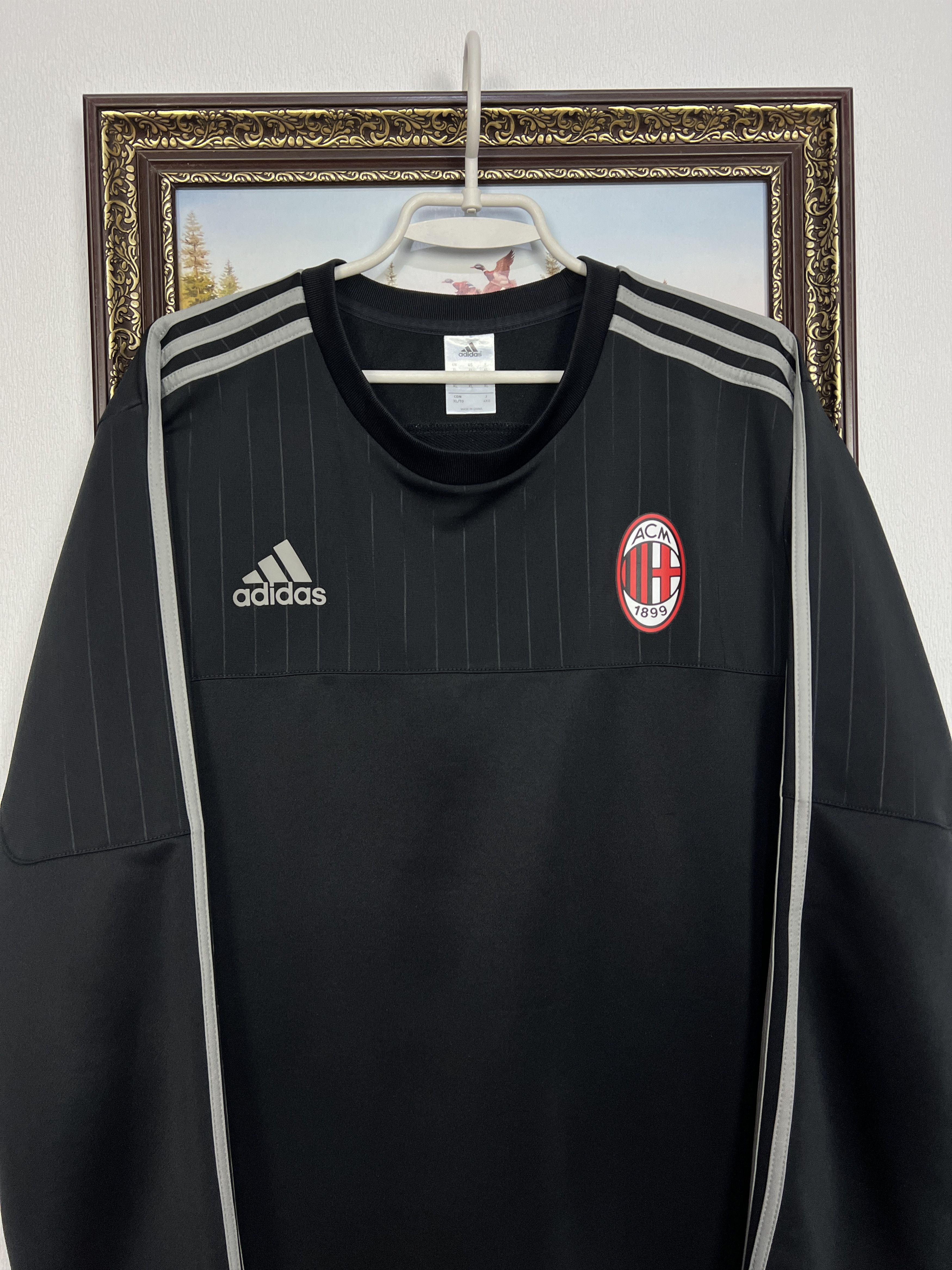 Adidas AC Milan Football Train Sweatshirt Soccer Track Top Maglia Size US XL / EU 56 / 4 - 2 Thumbnail