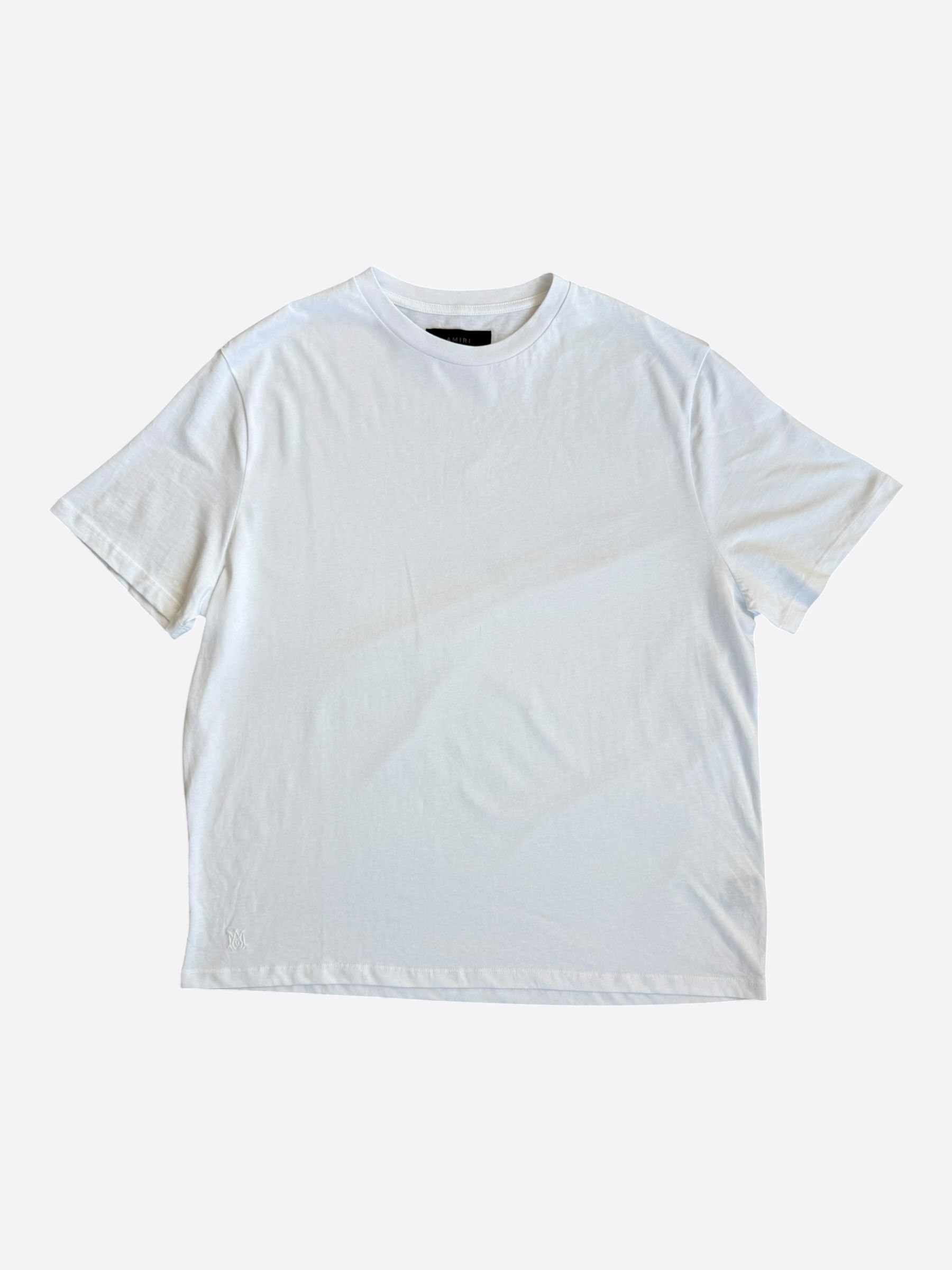 Amiri Amiri White Mini MA Logo Embroidered T-Shirt Size US S / EU 44-46 / 1 - 1 Thumbnail
