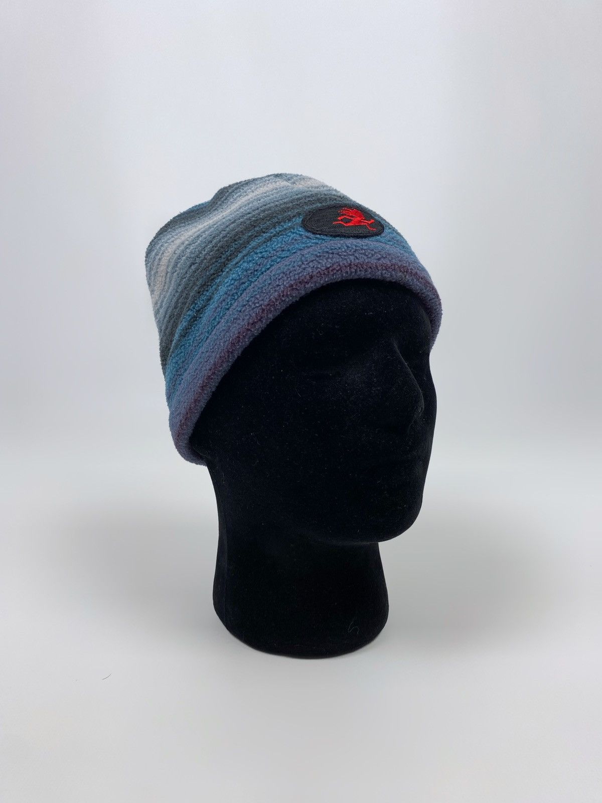 Vintage 1990’s Vintage Shred Alert USA Fleece Stripe Skull Beanie Size ONE SIZE - 5 Thumbnail