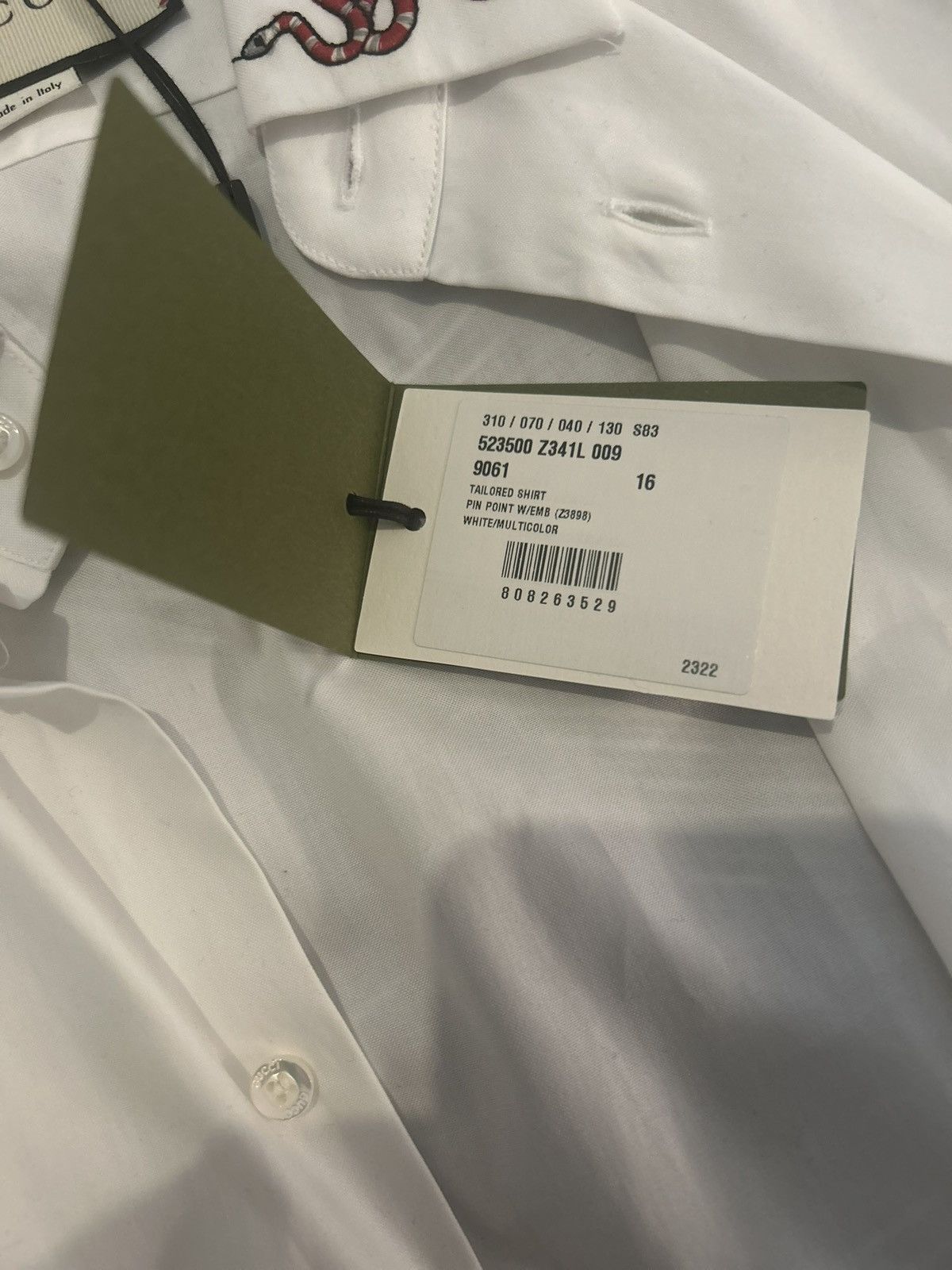 Gucci Gucci logos snake collar shirt Size US M / EU 48-50 / 2 - 5 Thumbnail