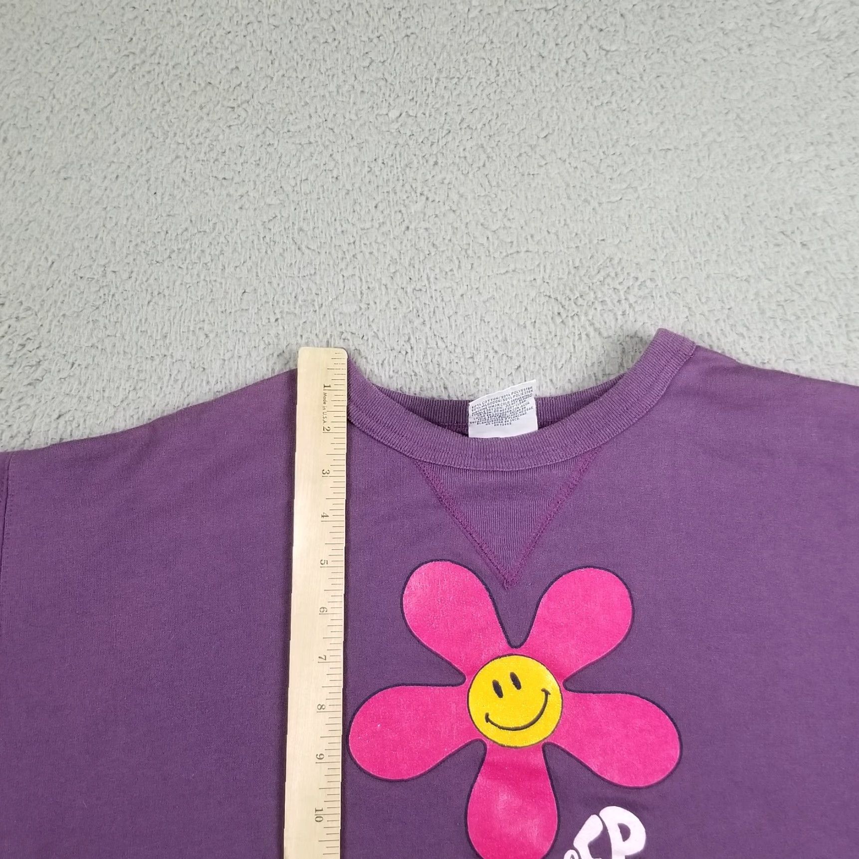 Vintage Vtg 90s Hippie Flower Power Crewneck Sweatshirt Medium Ross Sportswear Size US M / EU 48-50 / 2 - 4 Thumbnail