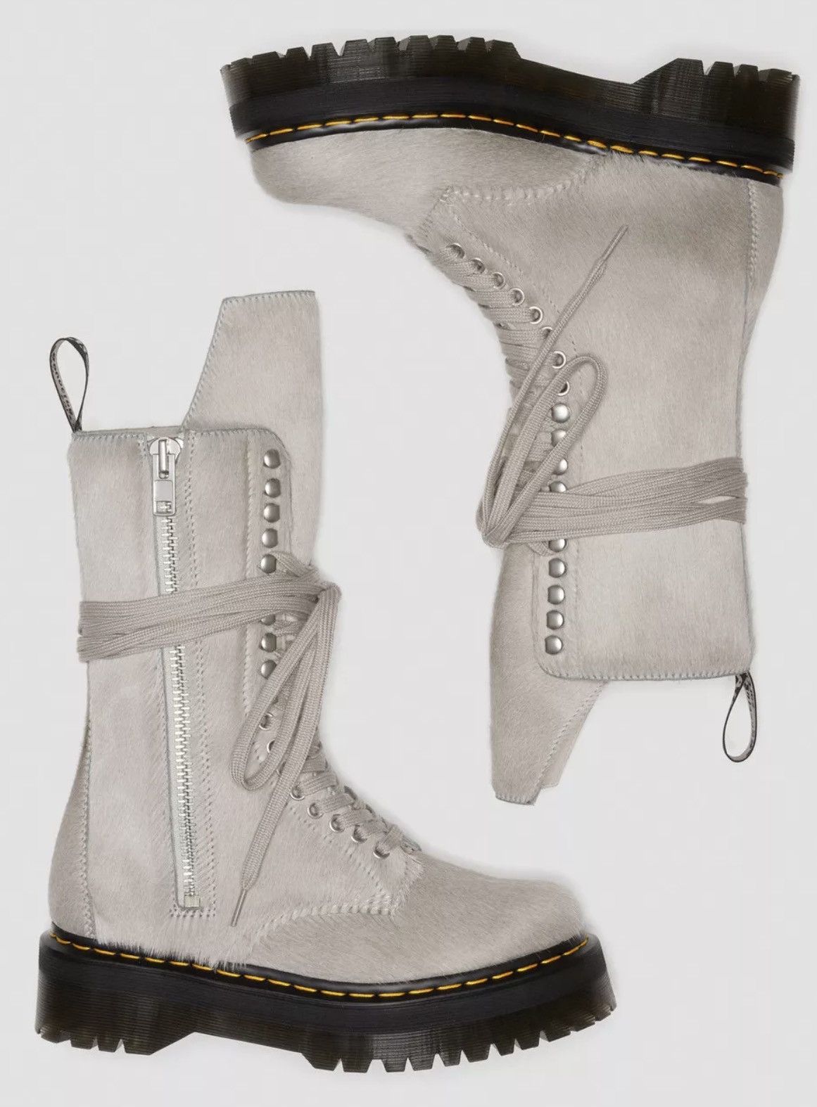 Dr. Martens × Rick Owens Rick Owens Dr. Martens Pony Hair Platform Boots *Brand New* Size US 12 / EU 45 - 9 Thumbnail