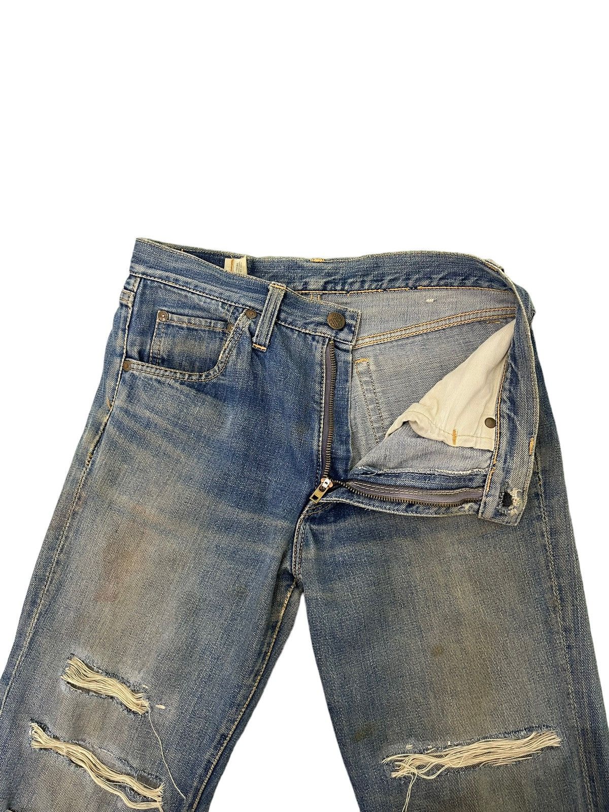 Japanese Brand Flare Jeans Vtg 80s Big John Japan Distress Bell Bottom 7🟦5 Size US 30 / EU 46 - 9 Thumbnail