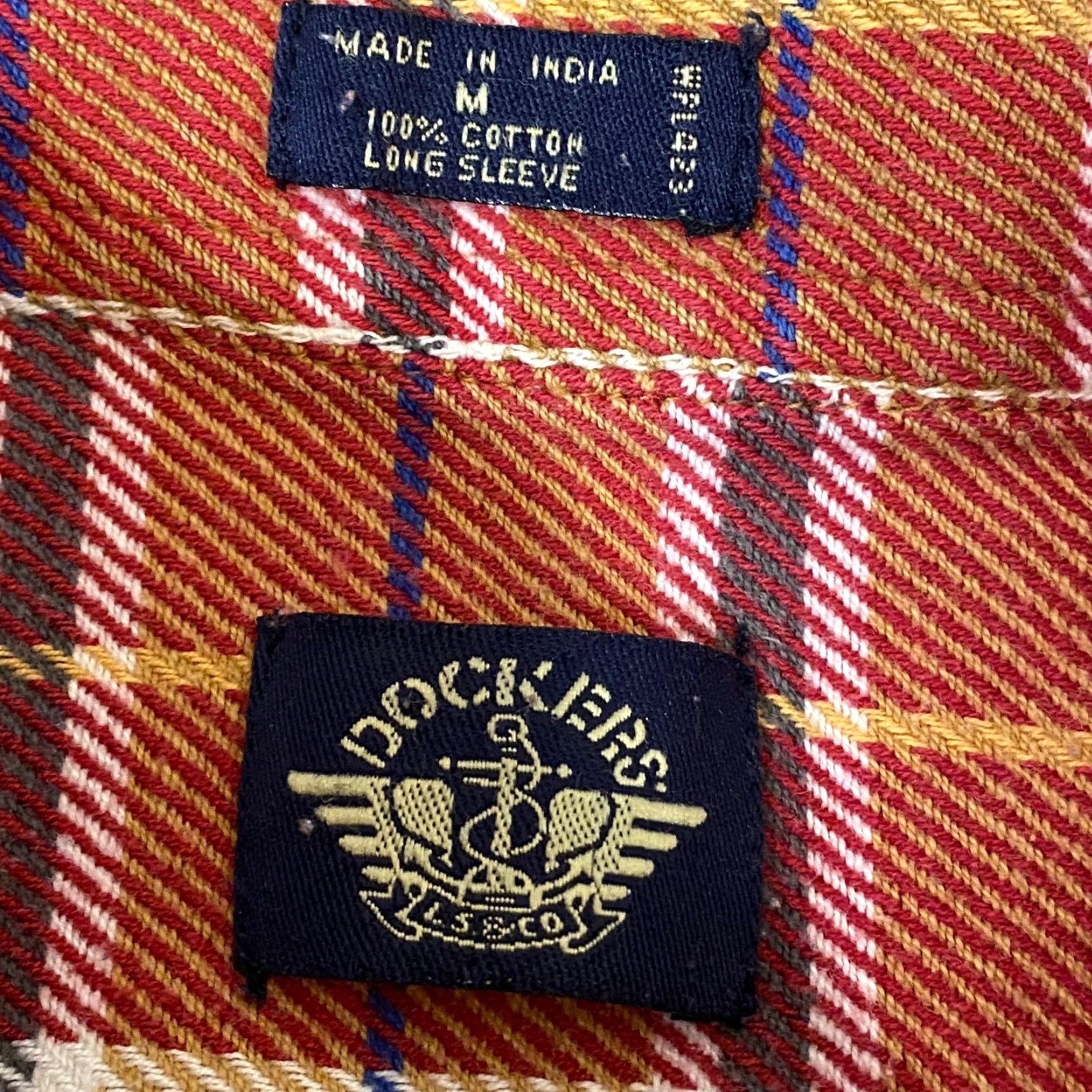 Dockers VINTAGE Dockers Shirt Mens M Button-Down Long Sleeve Plaid Orange Cotton Shirt Casual Classic Preppy Vintage Mens Size US M / EU 48-50 / 2 - 3 Thumbnail