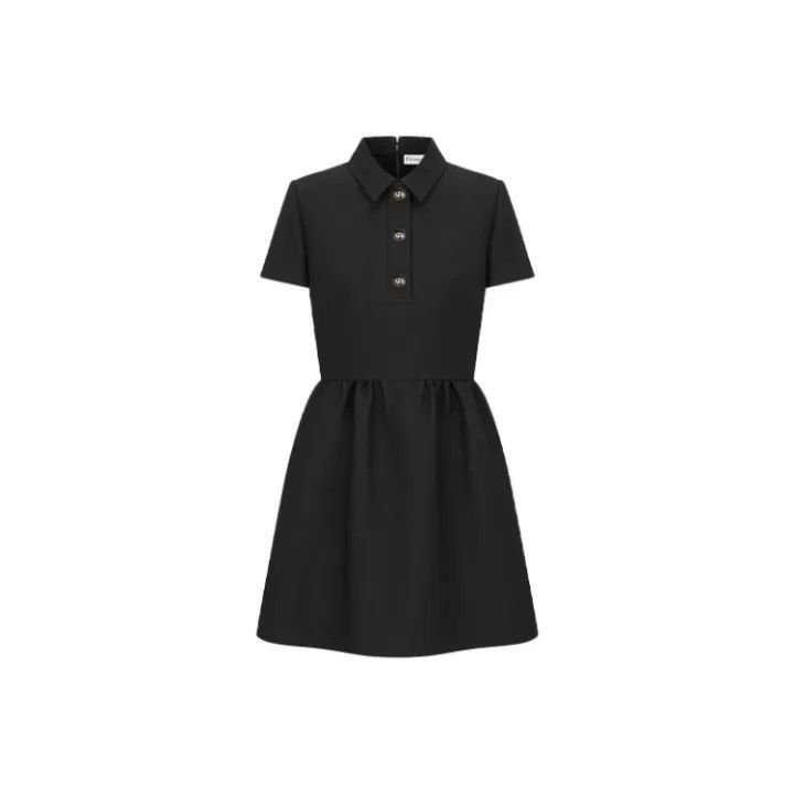 Dior Dior SS21 Black Short Sleeve Dress 0079-2507 Size L / US 10 / IT 46 - 1 Thumbnail