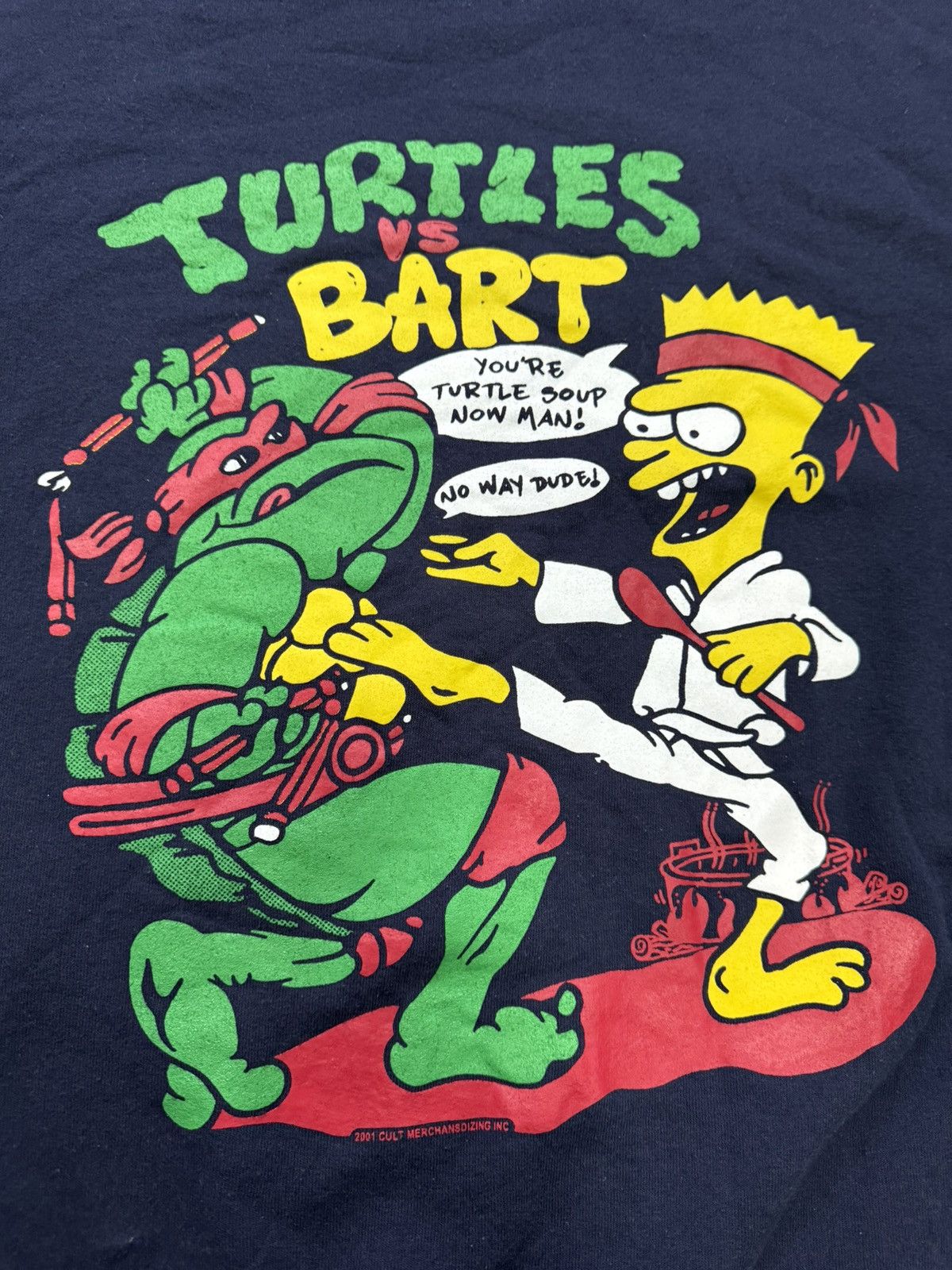 Vintage Vintage 2001 Bart vs Ninja Turtles Sweatshirt Simpsons Fox Size US M / EU 48-50 / 2 - 11 Thumbnail