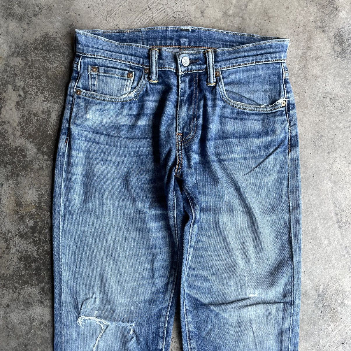 Levi's Vintage Clothing 🔥Vintage Levis 511 Stoned Washed Ripped Distress Denim Jeans Size US 30 / EU 46 - 2 Thumbnail