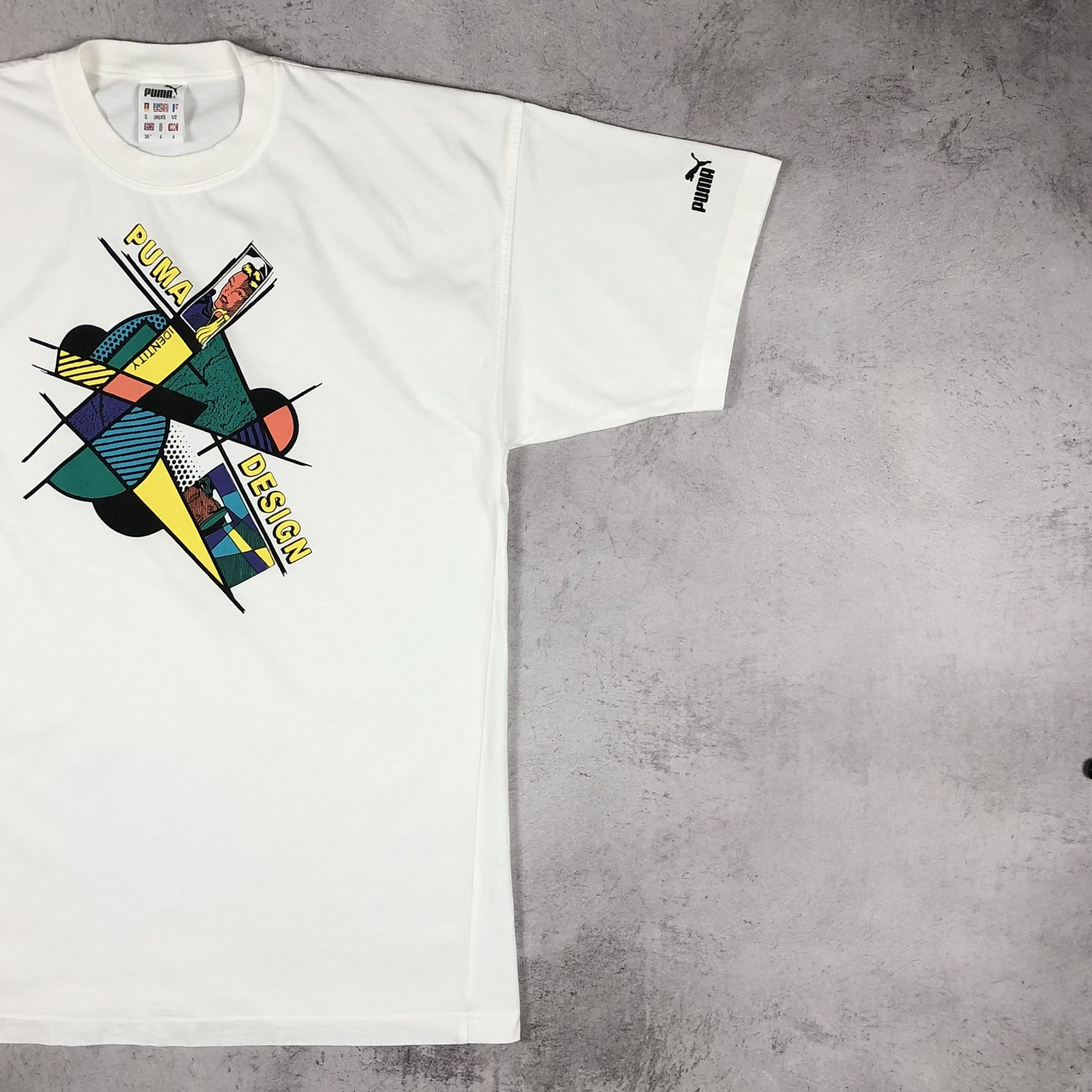 Puma Vintage 90s Puma Identity Design Abstract Art Tee Size US L / EU 52-54 / 3 - 8 Thumbnail