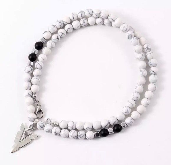 Other Men Arrow 6mm Tiger Eye Stone Bead Necklace (WS) Size ONE SIZE - 1 Preview
