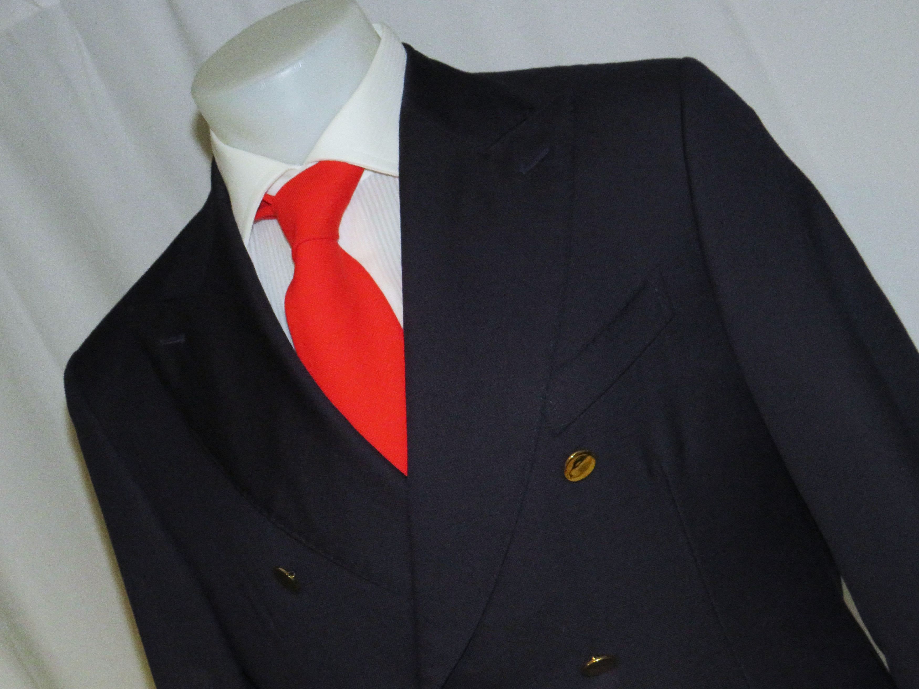 Other Alex Hitz Navy Gold Button Double Breasted Blazer 40S Size 40S - 4 Thumbnail