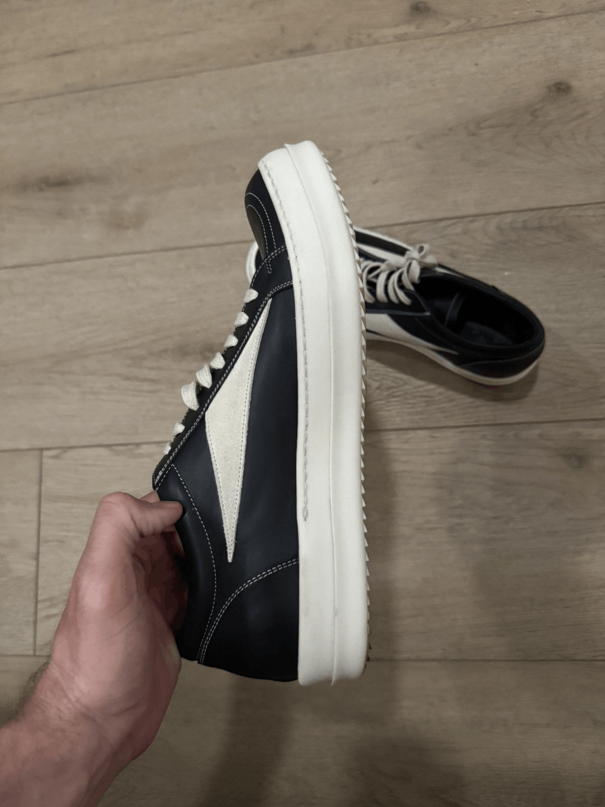 Rick Owens Leather Vintage Vans Sneakers Size US 12 / EU 45 - 5 Thumbnail