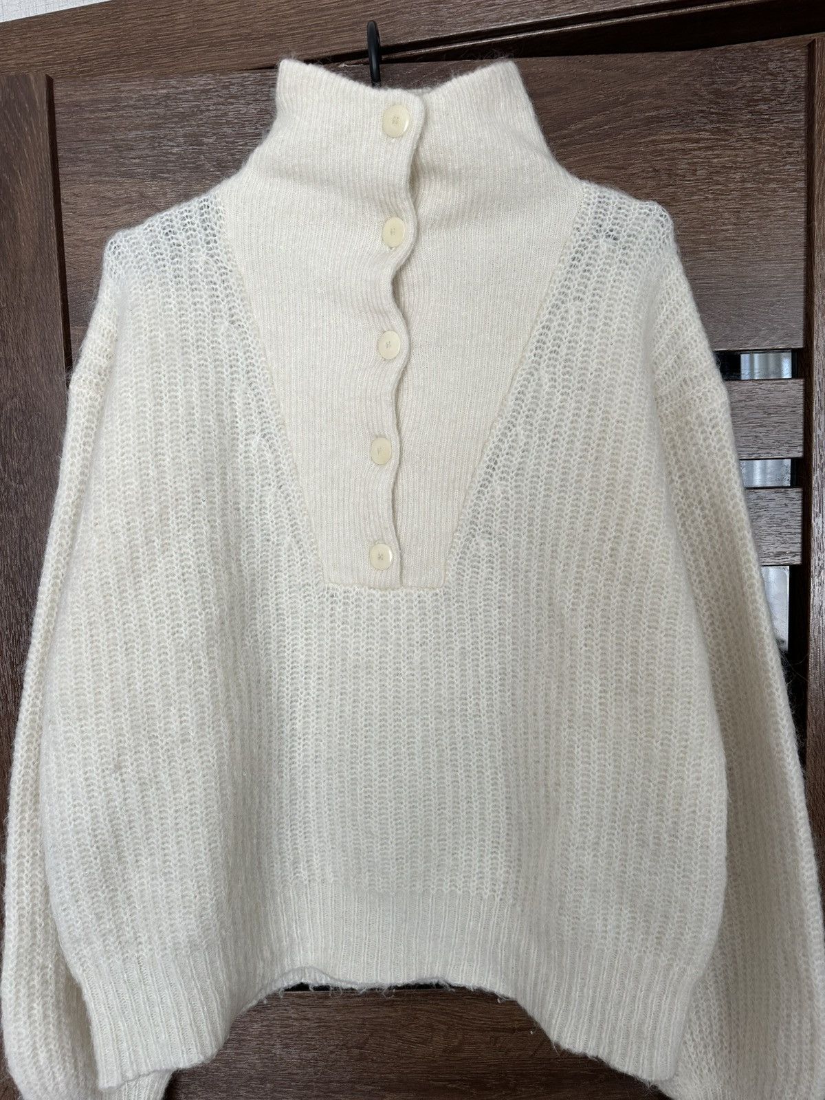 Sezane Le Maille Sezane Knit Wool Mohair Sweater Pullover Size XL / US 12-14 / IT 48-50 - 6 Thumbnail