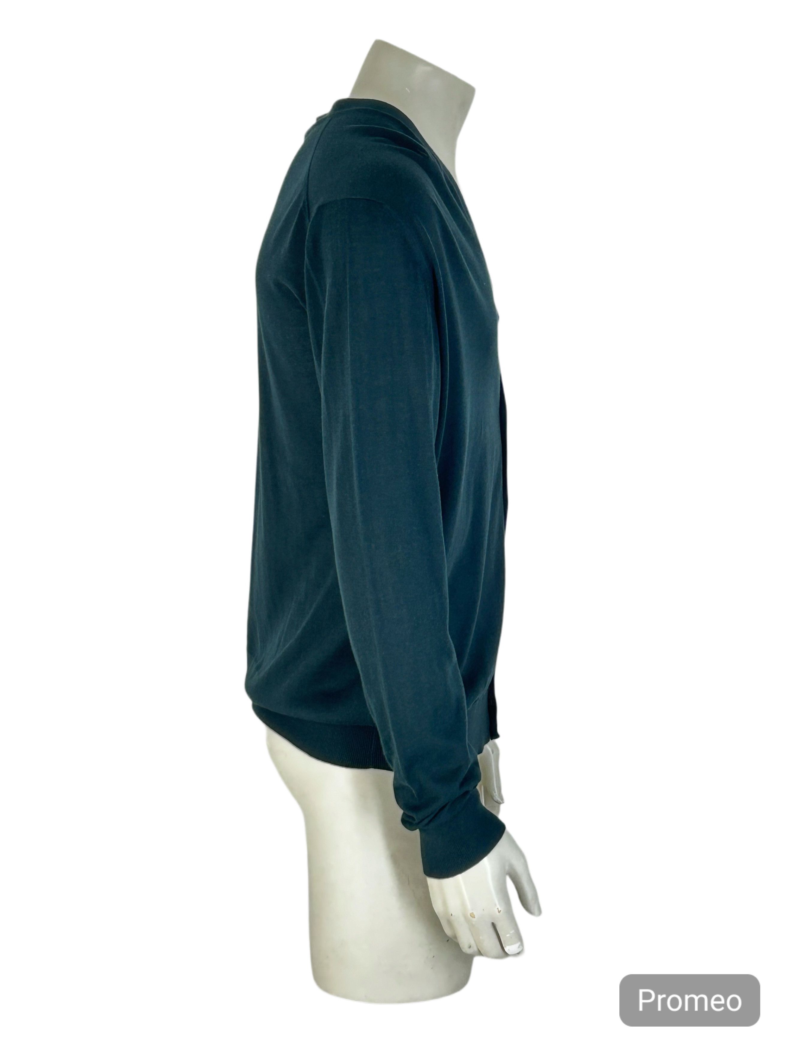 Prada Prada Black 6 Button Cotton Knit Cardigan size 52 Size US L / EU 52-54 / 3 - 2 Thumbnail