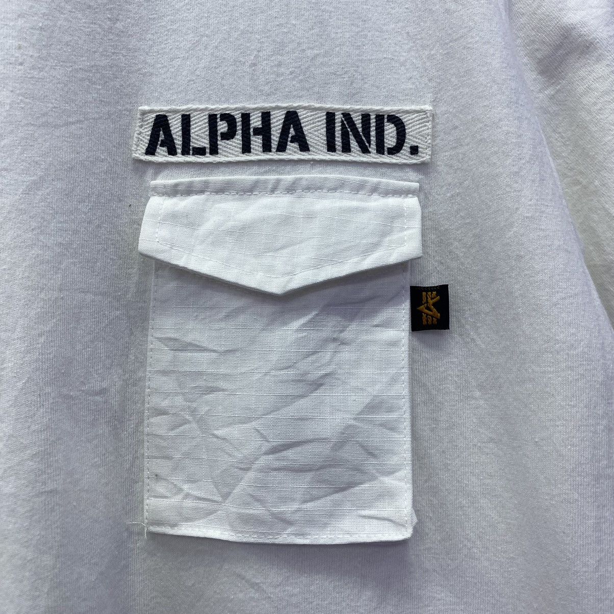 Alpha Industries × Vintage Alpha Industries Big Logo Backhit Pocket Tee Size US M / EU 48-50 / 2 - 3 Thumbnail