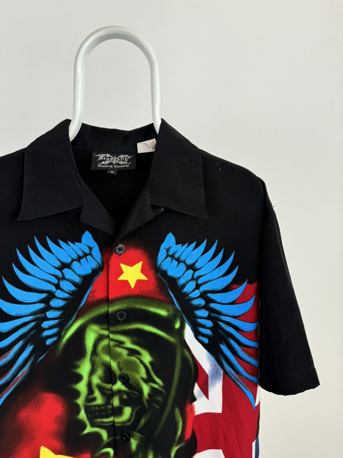 Dragonfly × Vintage Vintage Short Sleeve Dragonfly Biker Style Shirt Size US M / EU 48-50 / 2 - 2 Thumbnail